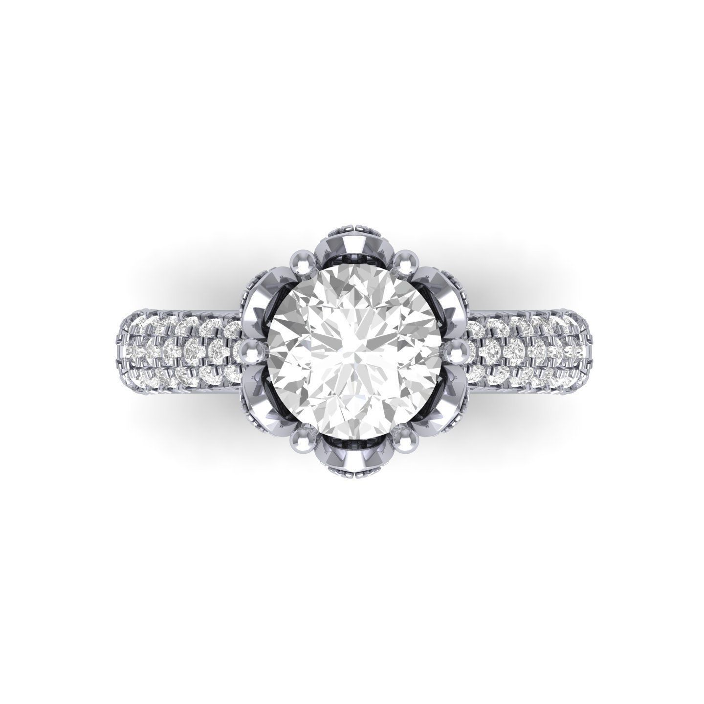 Wedding Ring 3D print model_3