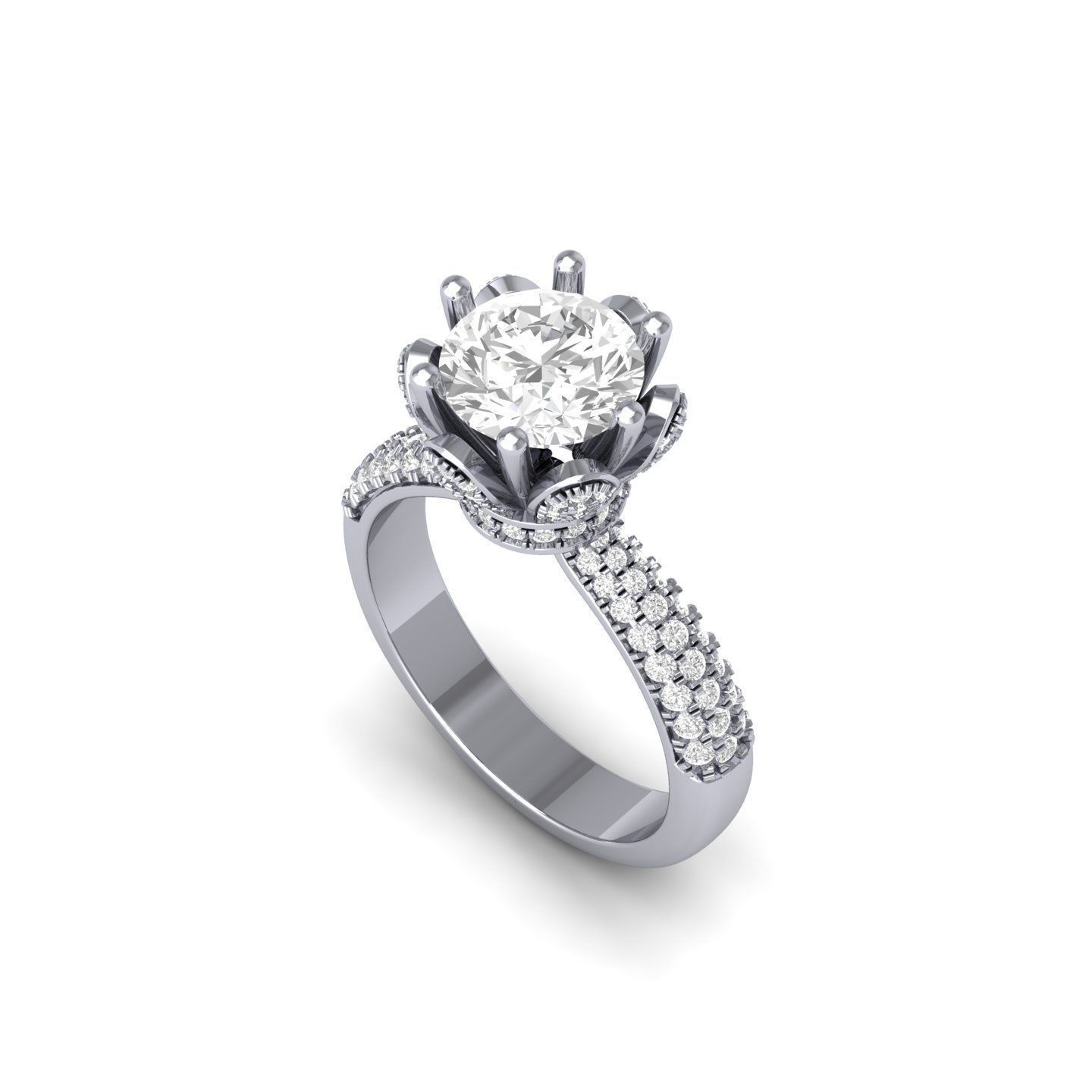 Wedding Ring 3D print model_5