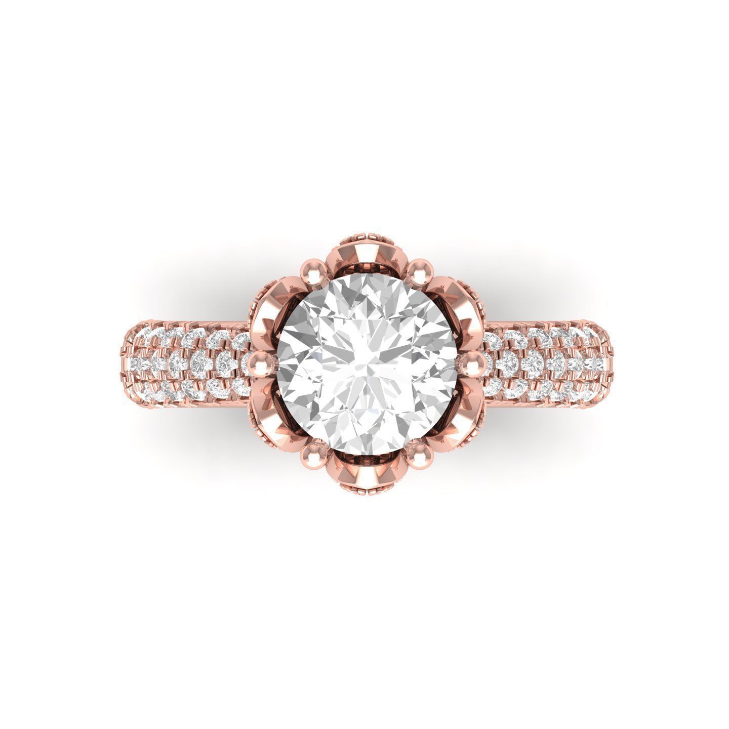 Wedding Ring 3D print model_2