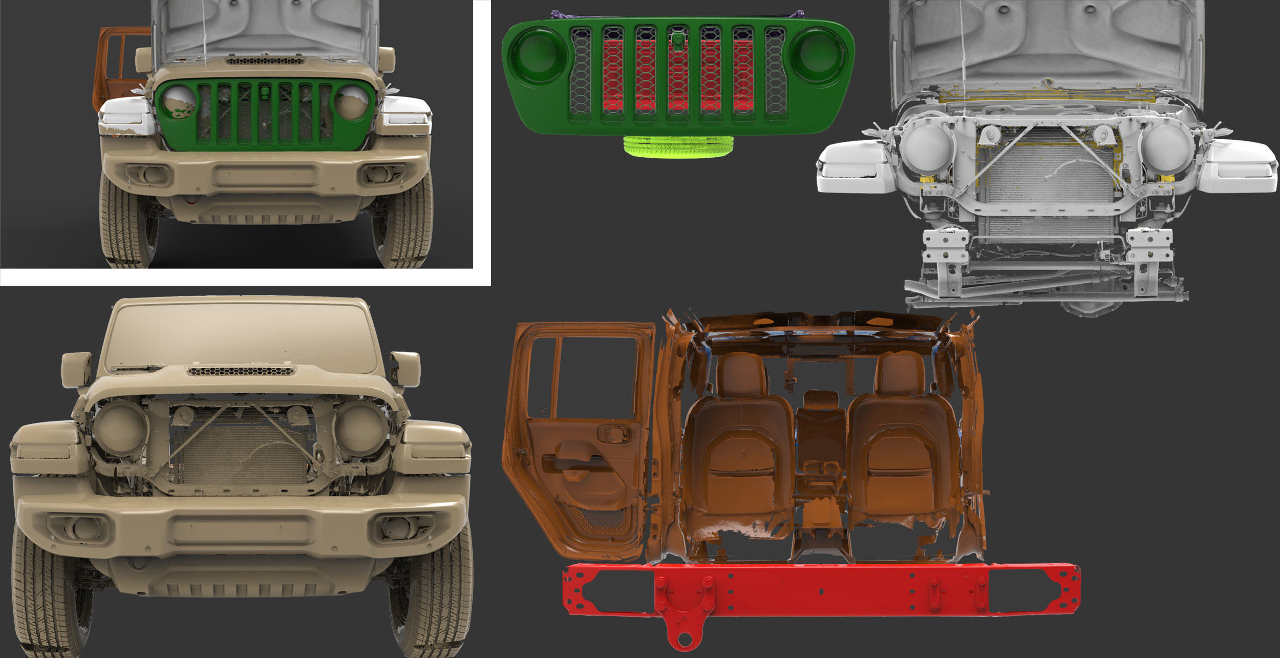 Jeep Wrangler Gladiator 2019 Exterior MULTIPLE Native 3D Scan 3D model_8
