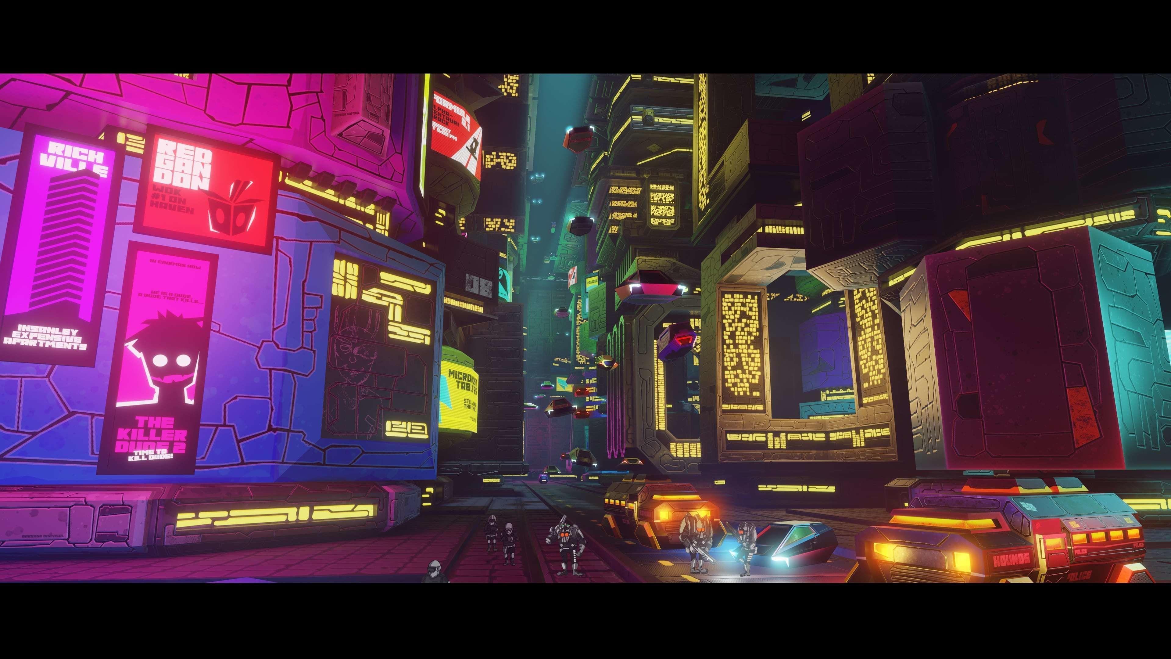 Modular Stylized Cyberpunk Building 6 Free low-poly 3D model_7