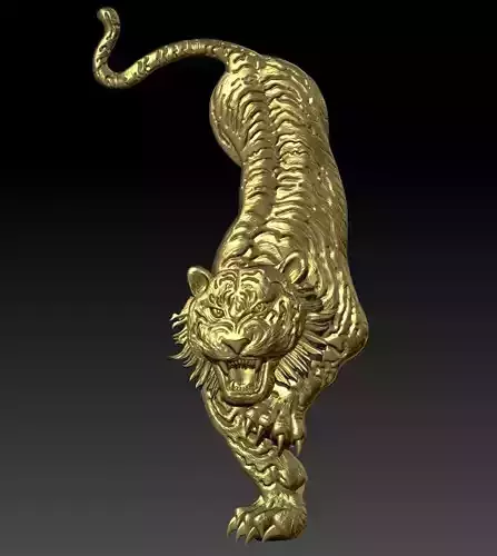 Chines Tiger Relief model for CNC and 3D Print able 3D print model