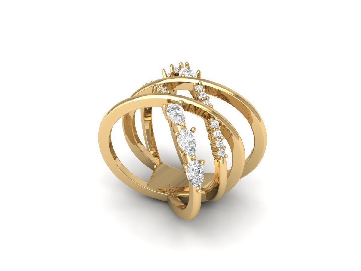 Wedding Ring 3D print model_3