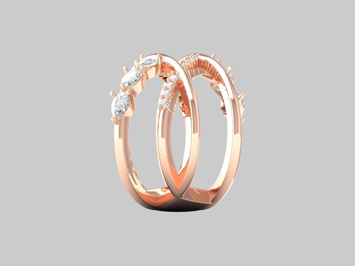 Wedding Ring 3D print model_7