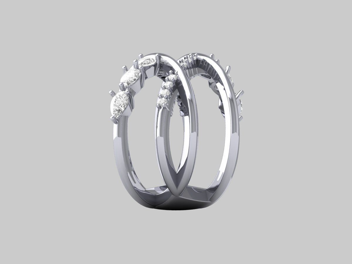 Wedding Ring 3D print model_8