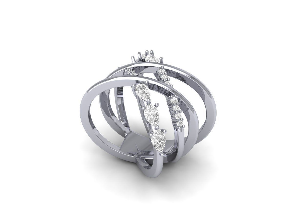 Wedding Ring 3D print model_5
