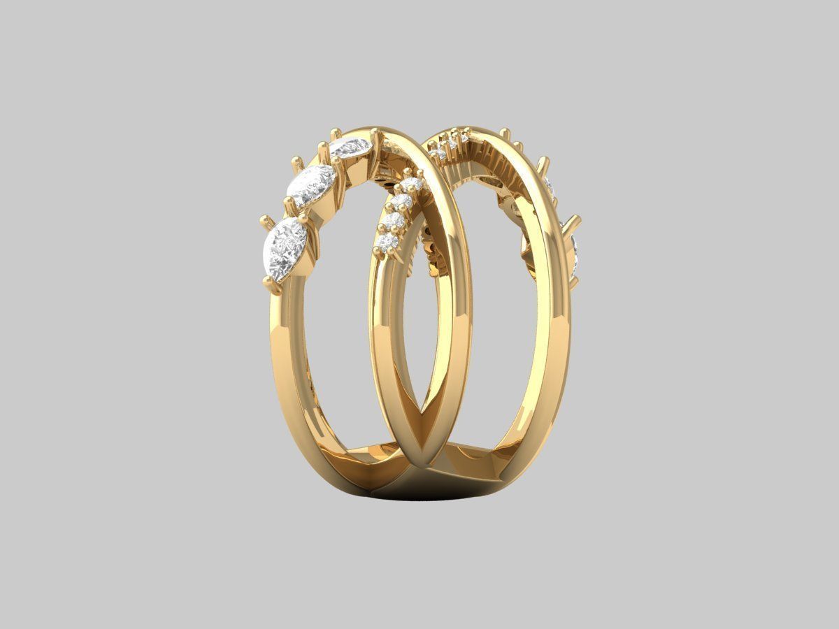 Wedding Ring 3D print model_6