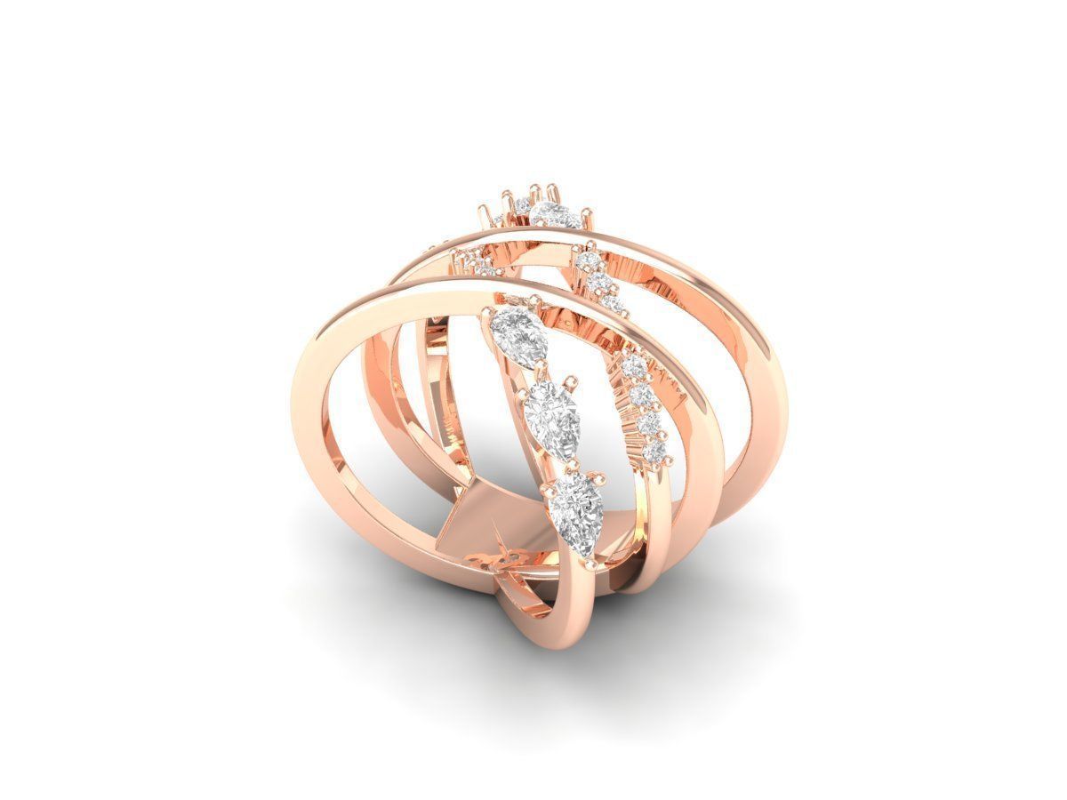 Wedding Ring 3D print model_4