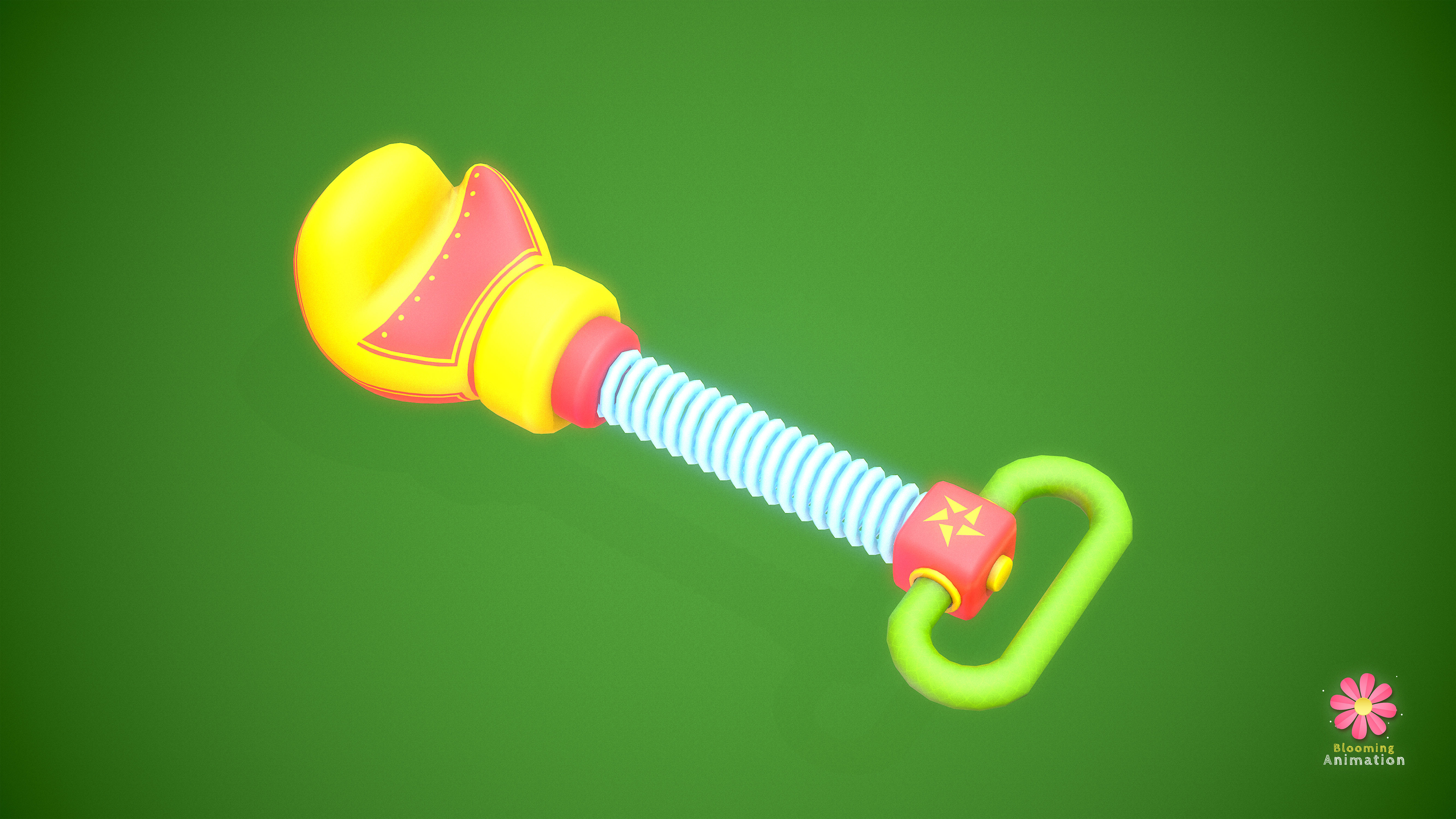 Game Ready Stylized Boxing Weapon Low-poly 3D model_3