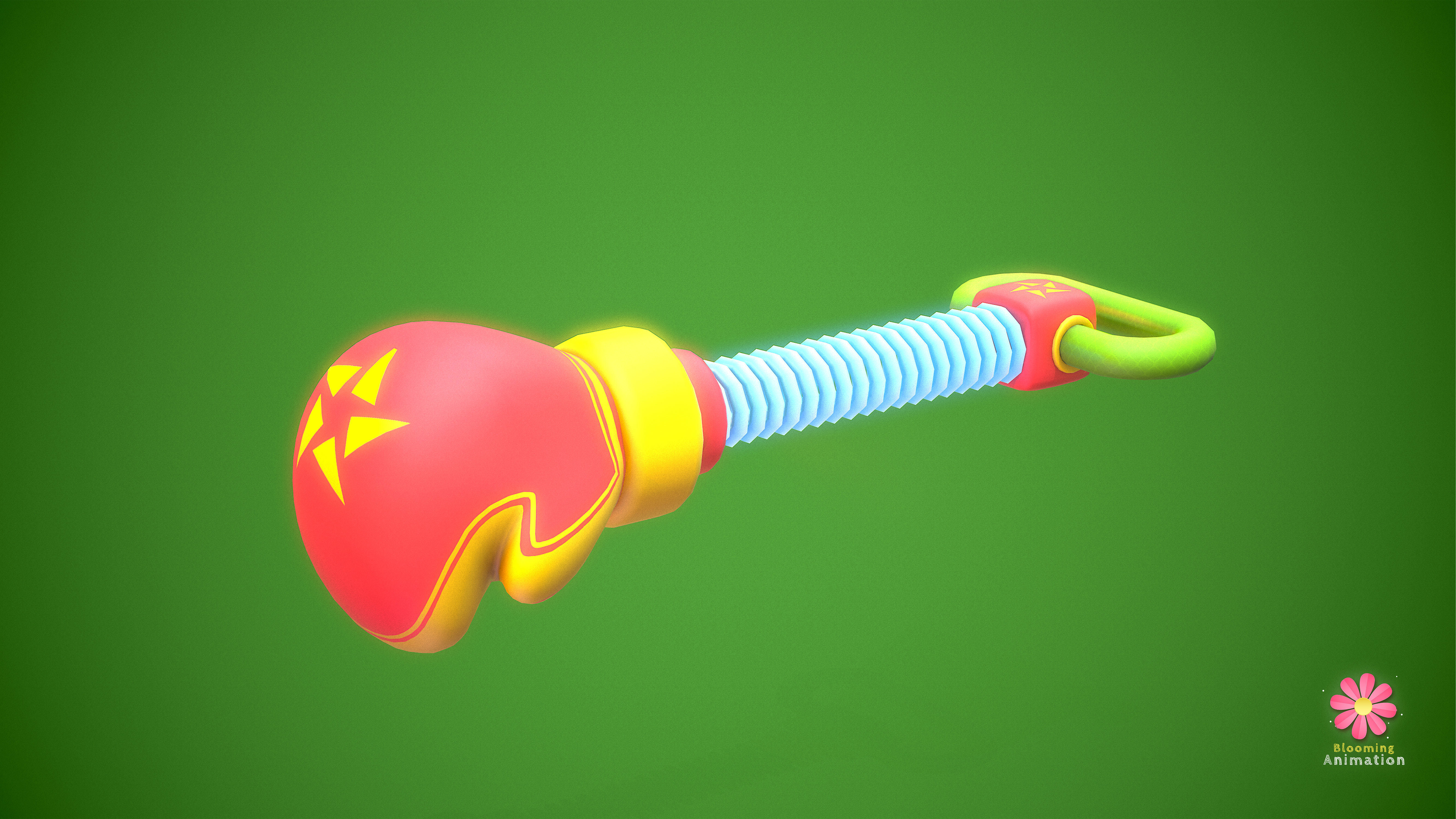 Game Ready Stylized Boxing Weapon Low-poly 3D model_5