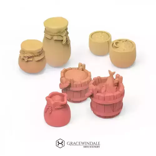Market Props Set 3D print model