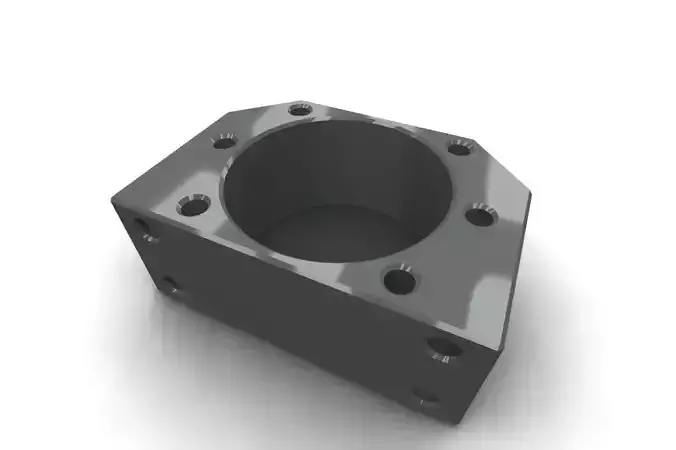 DSG40H metal plate with holes 3D model