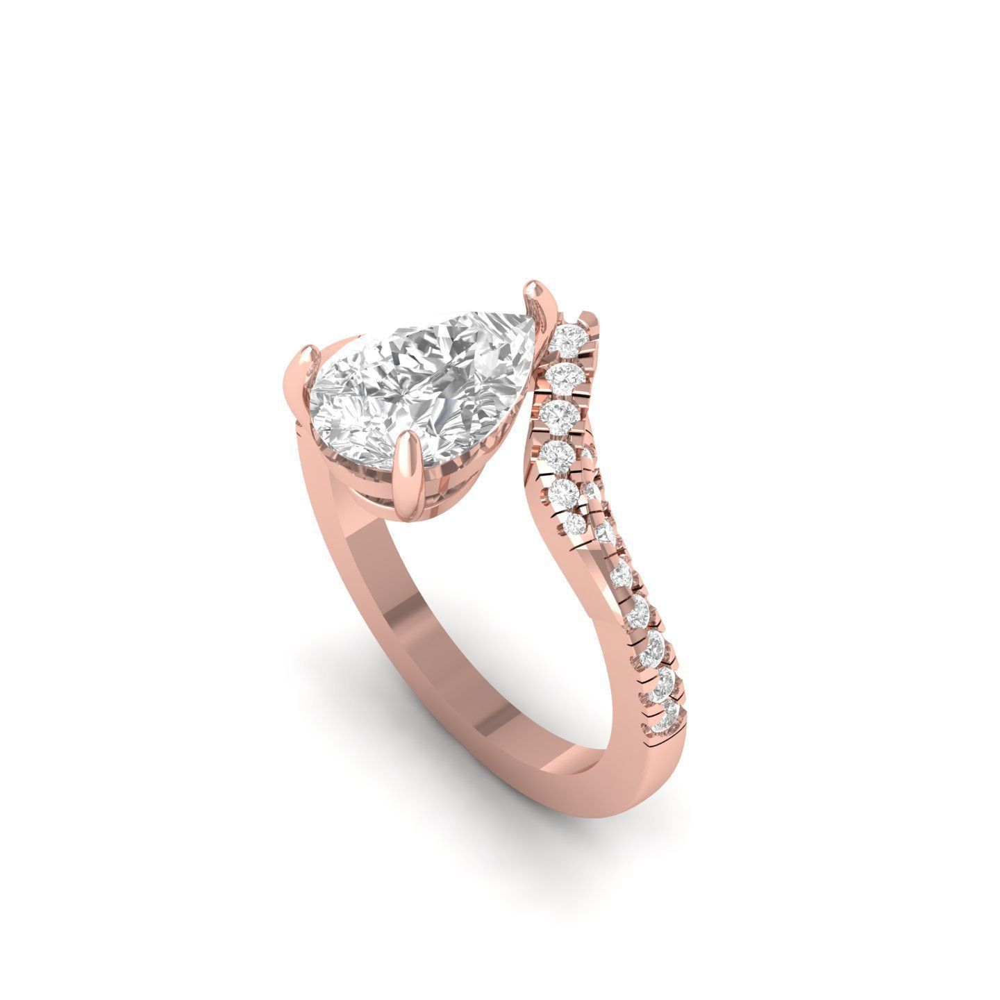 Wedding Ring 3D print model_5