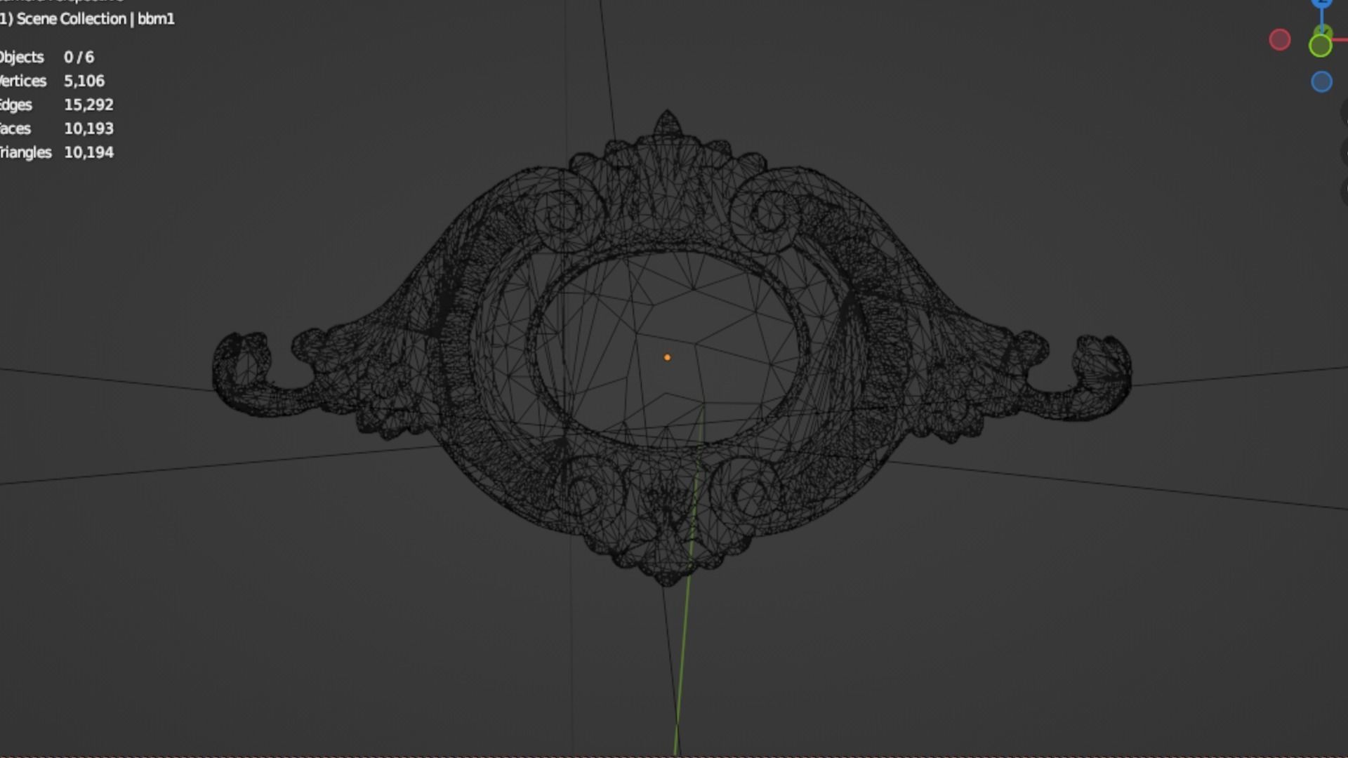 Classic decor ornament 215 3D model_5