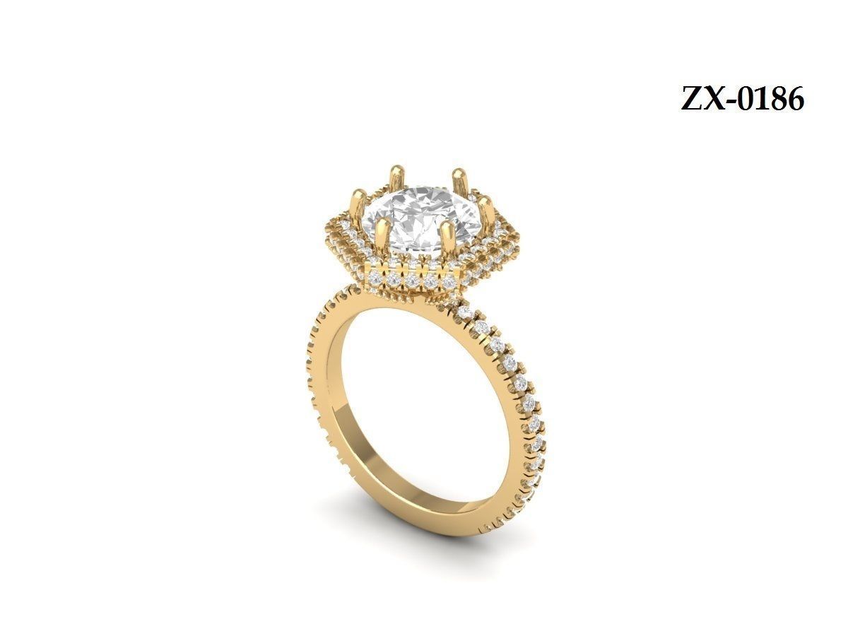 Wedding Ring  3D print model_12