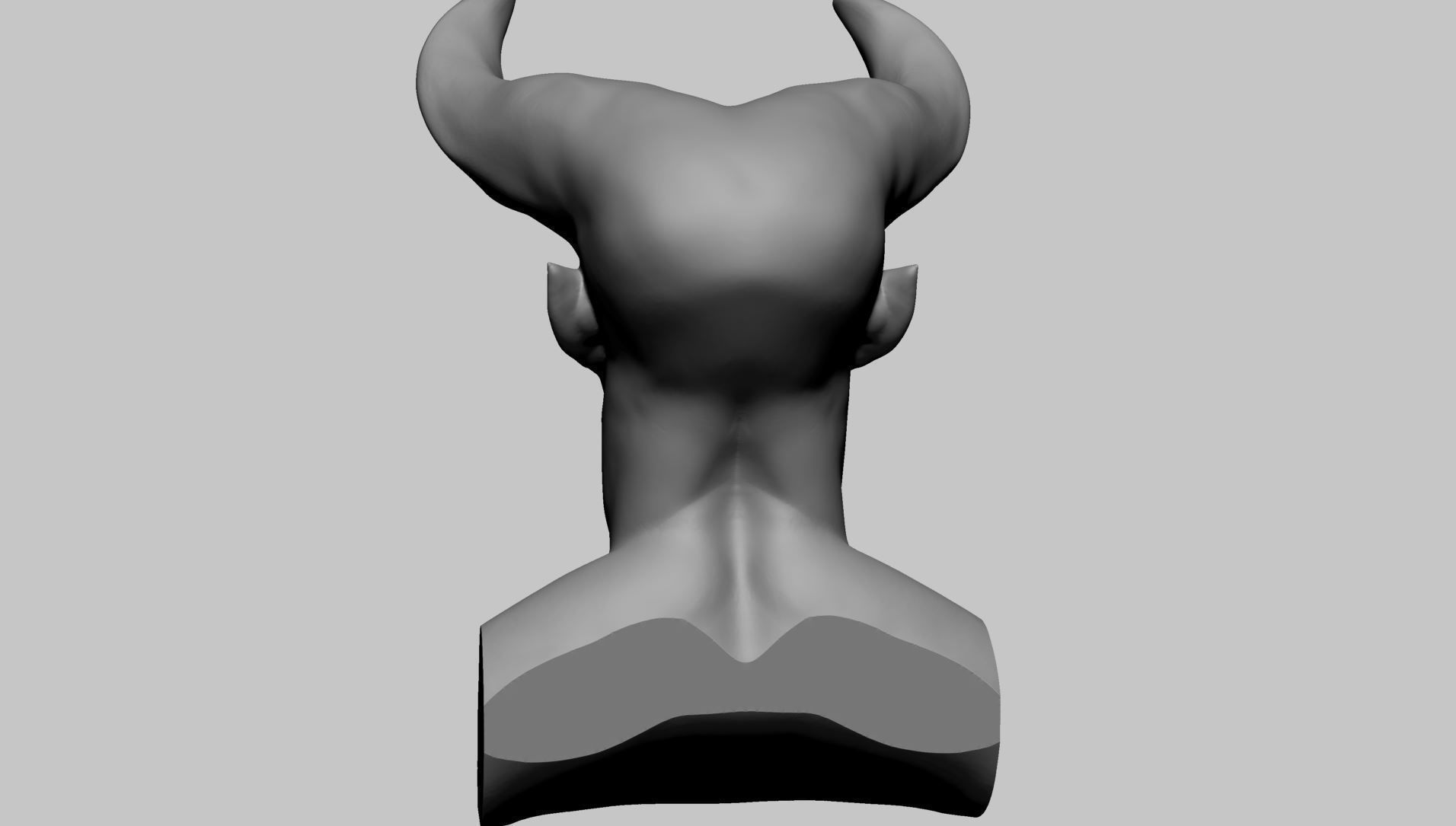 Creature Bust A 3D print model_3