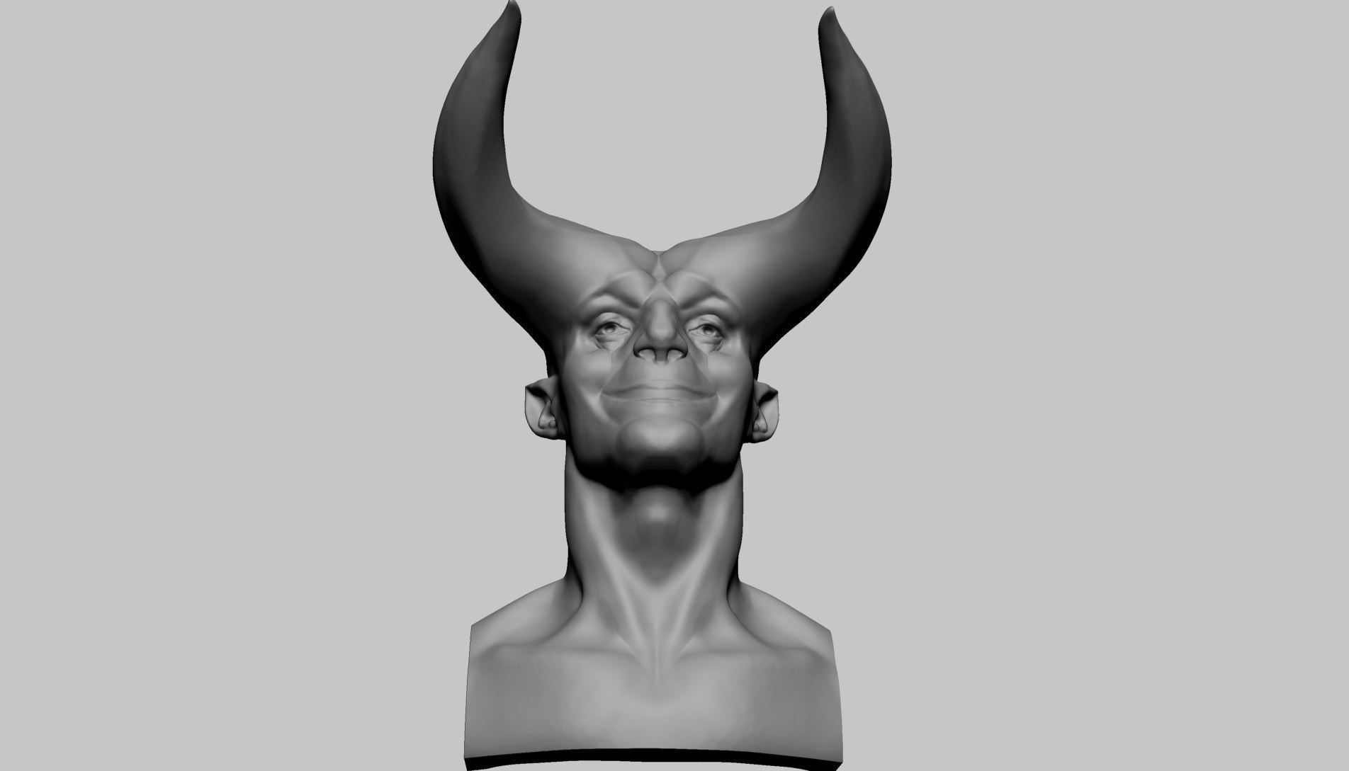 Creature Bust A 3D print model_7