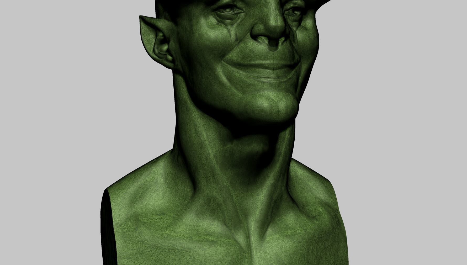 Creature Bust A 3D print model_12