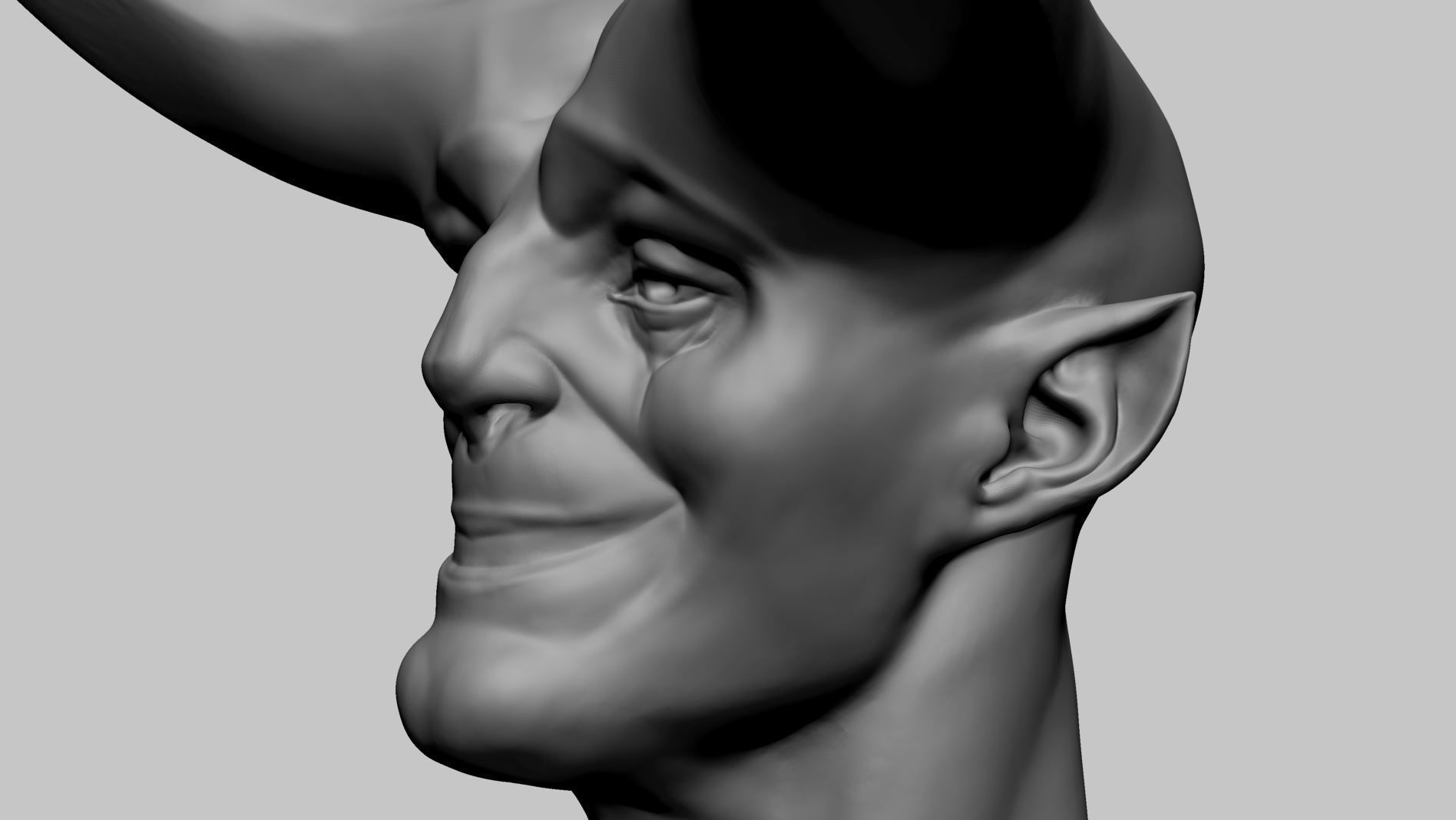 Creature Bust A 3D print model_10