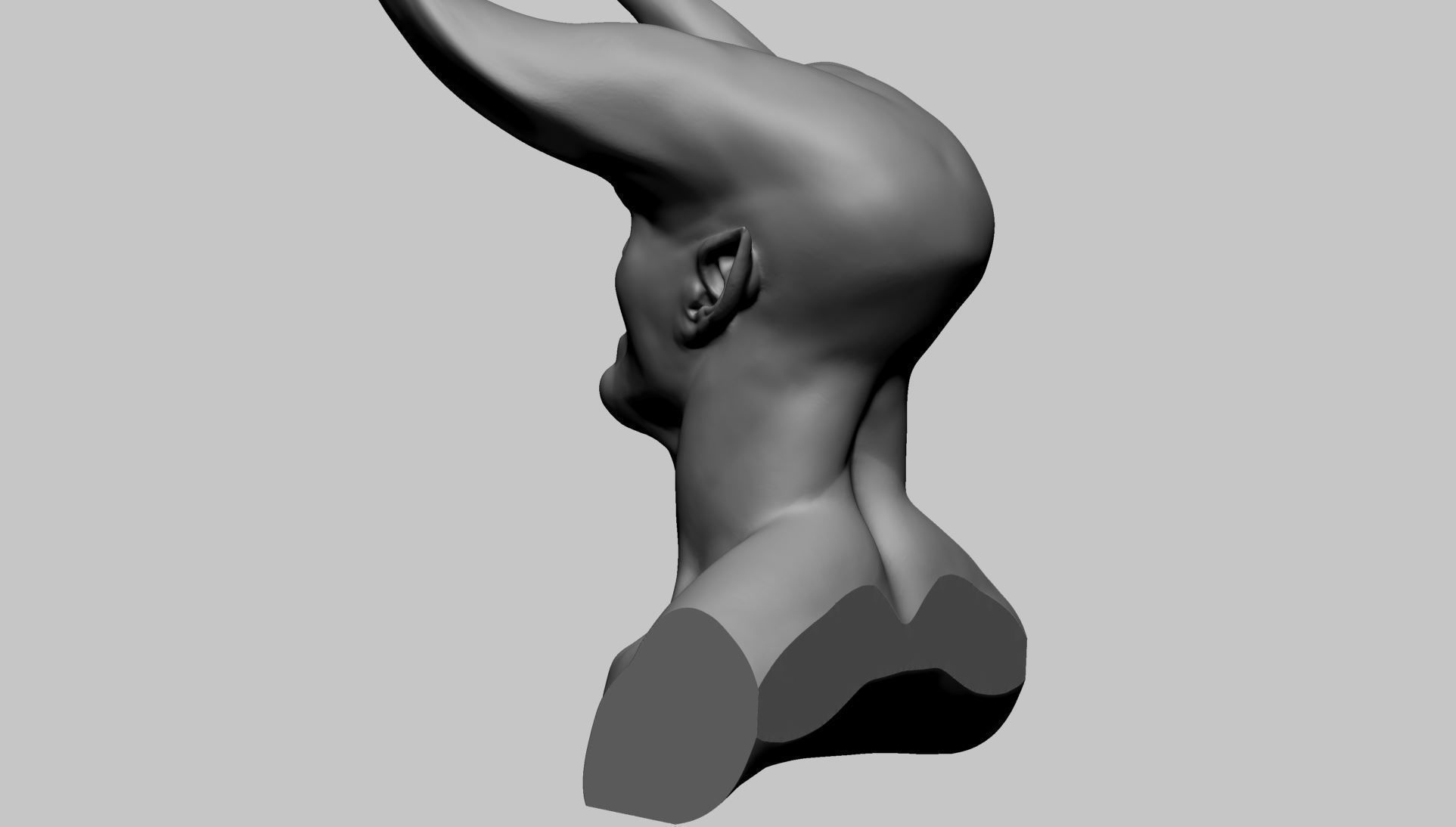 Creature Bust A 3D print model_4