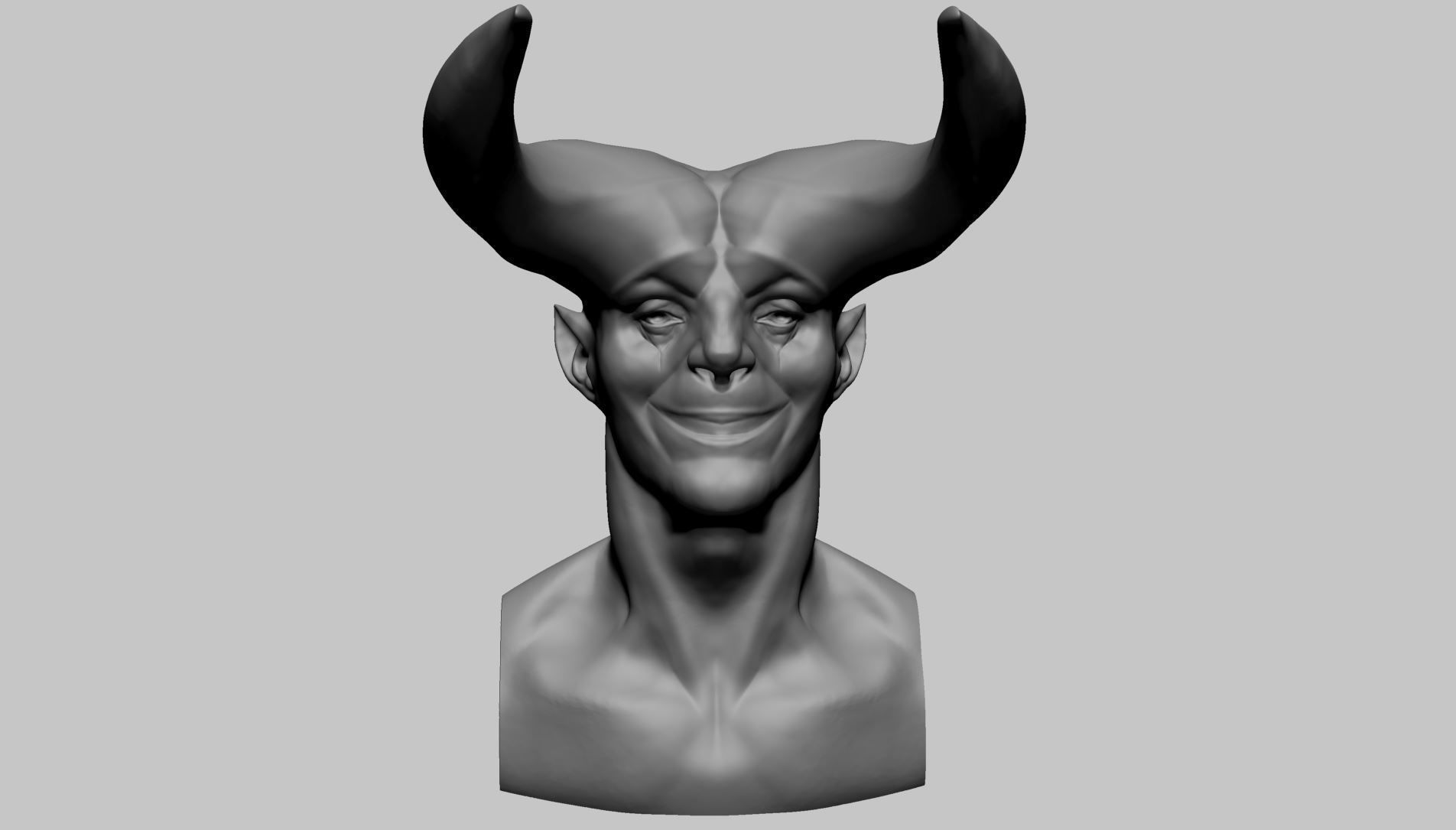 Creature Bust A 3D print model_6