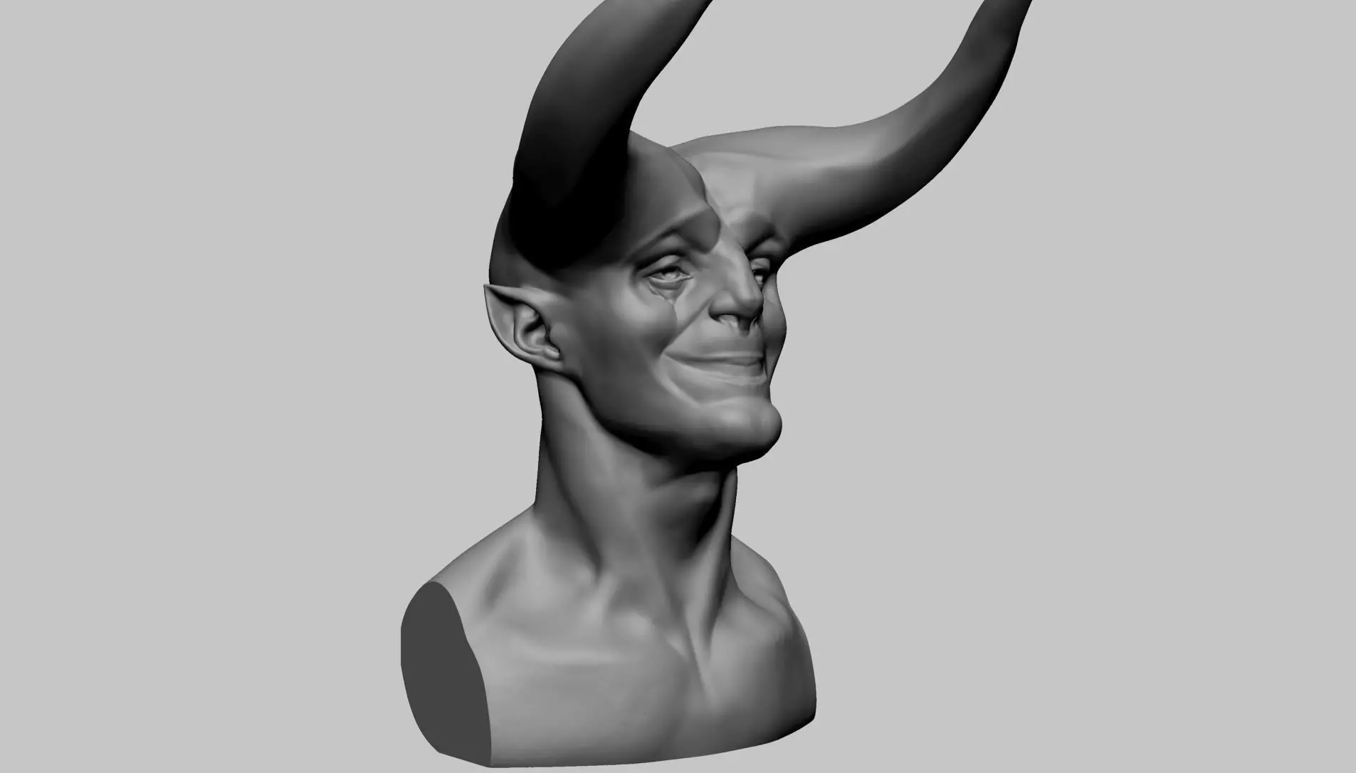 Creature Bust A 3D print model_0