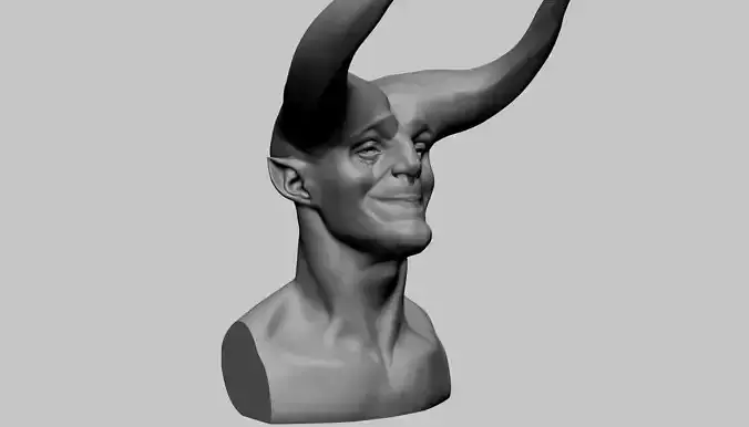 Creature Bust A 3D print model