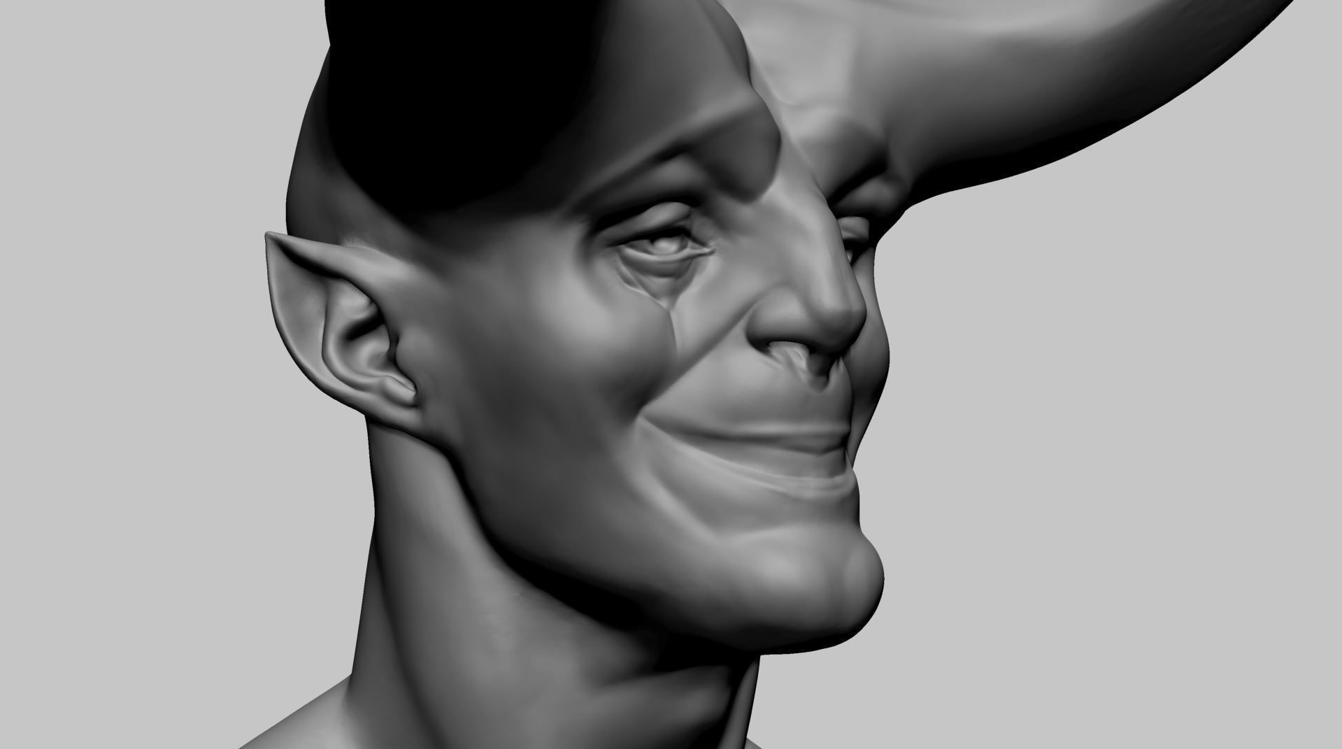 Creature Bust A 3D print model_9