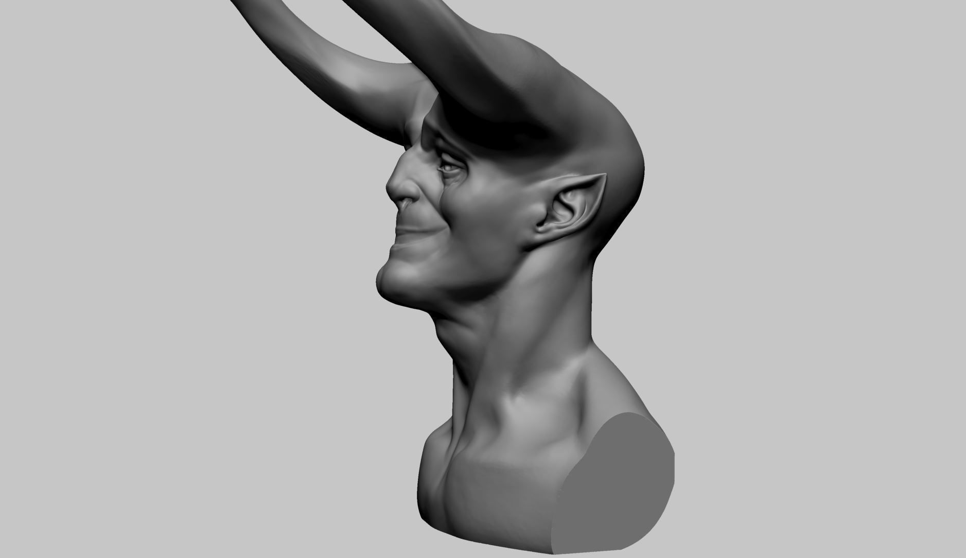 Creature Bust A 3D print model_5