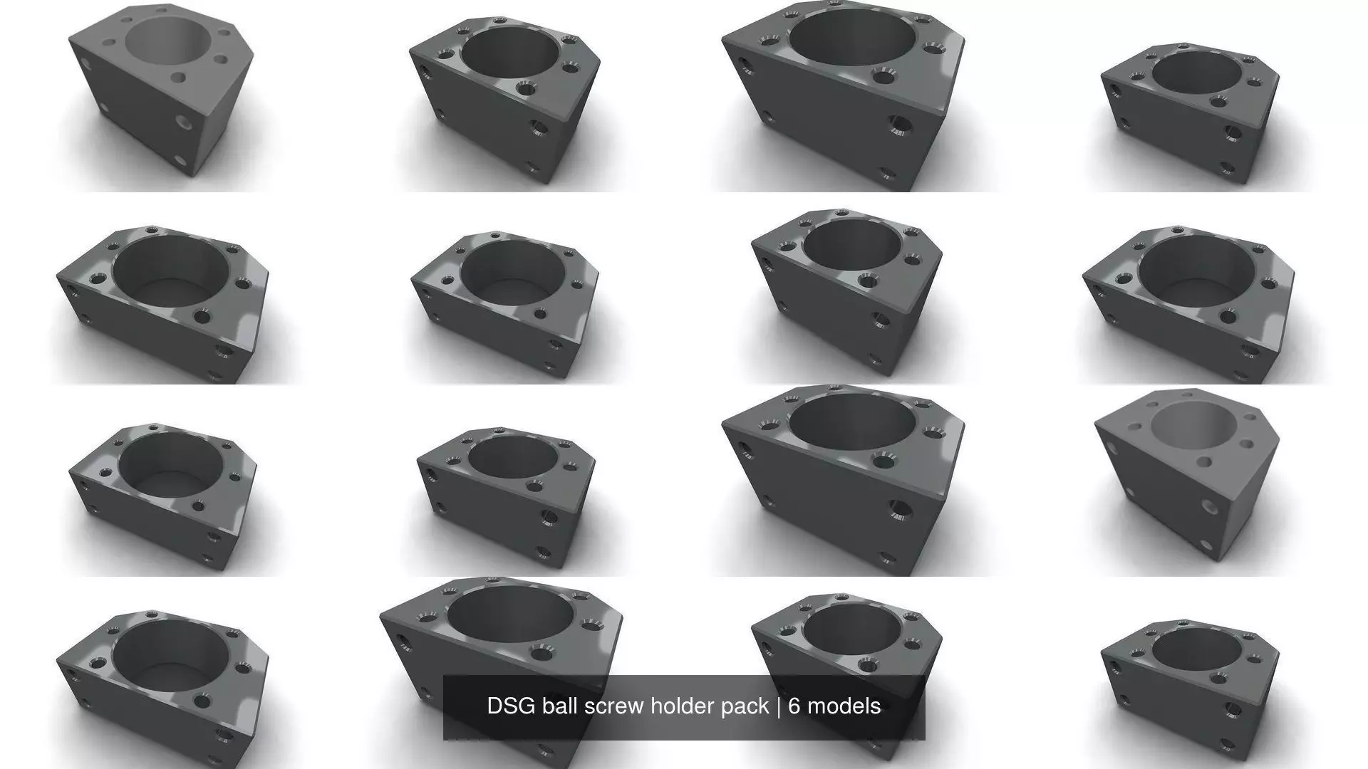 DSG ball screw holder pack 3D Model Collection_0