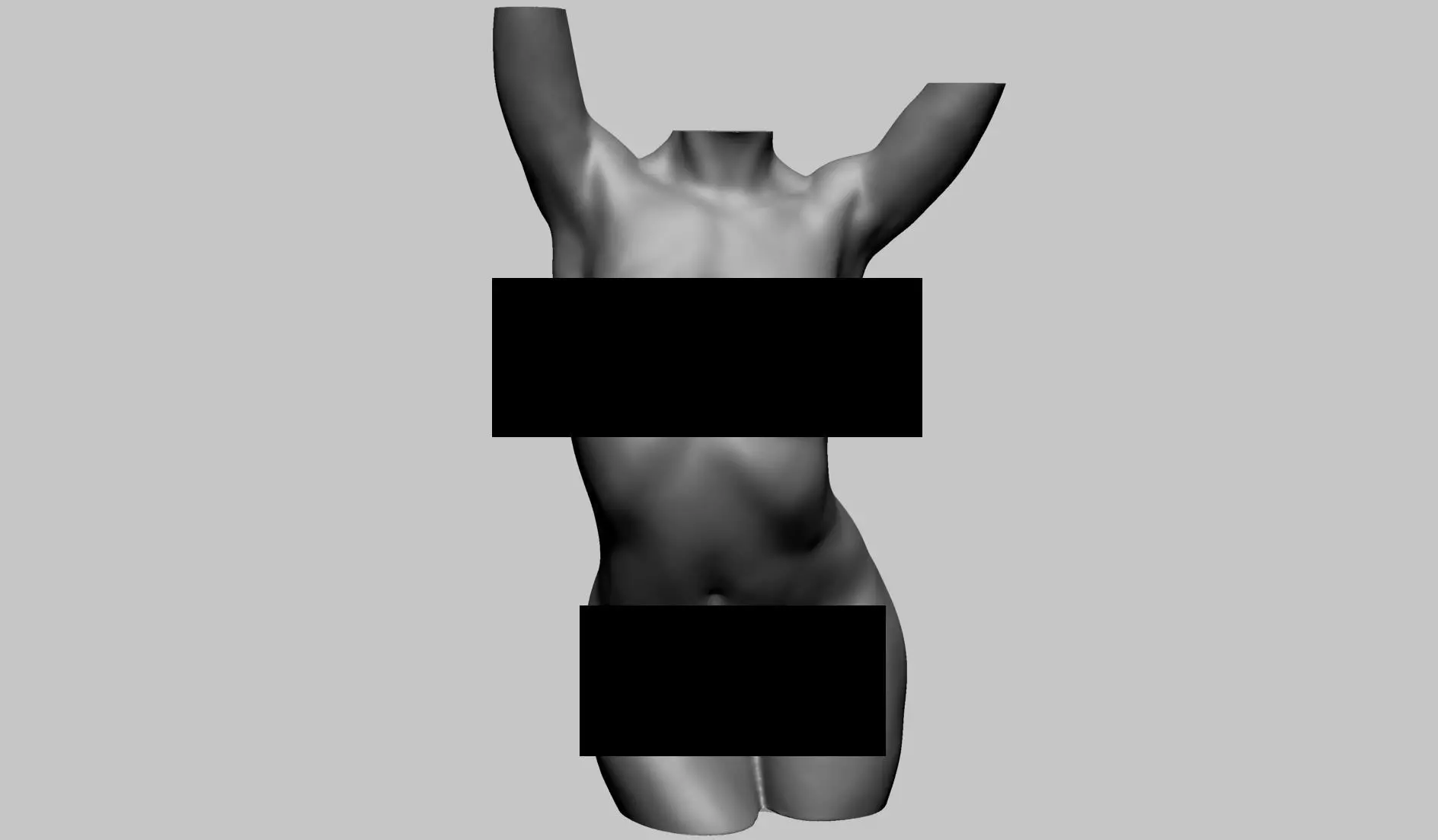 Female Torso Printable A 3D print model_0