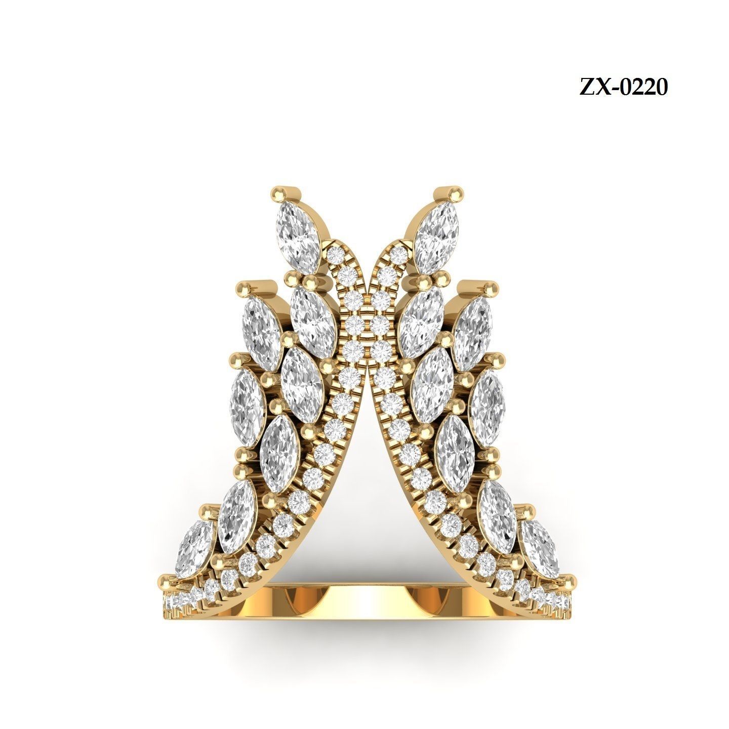 Wedding Ring 3D print model_8