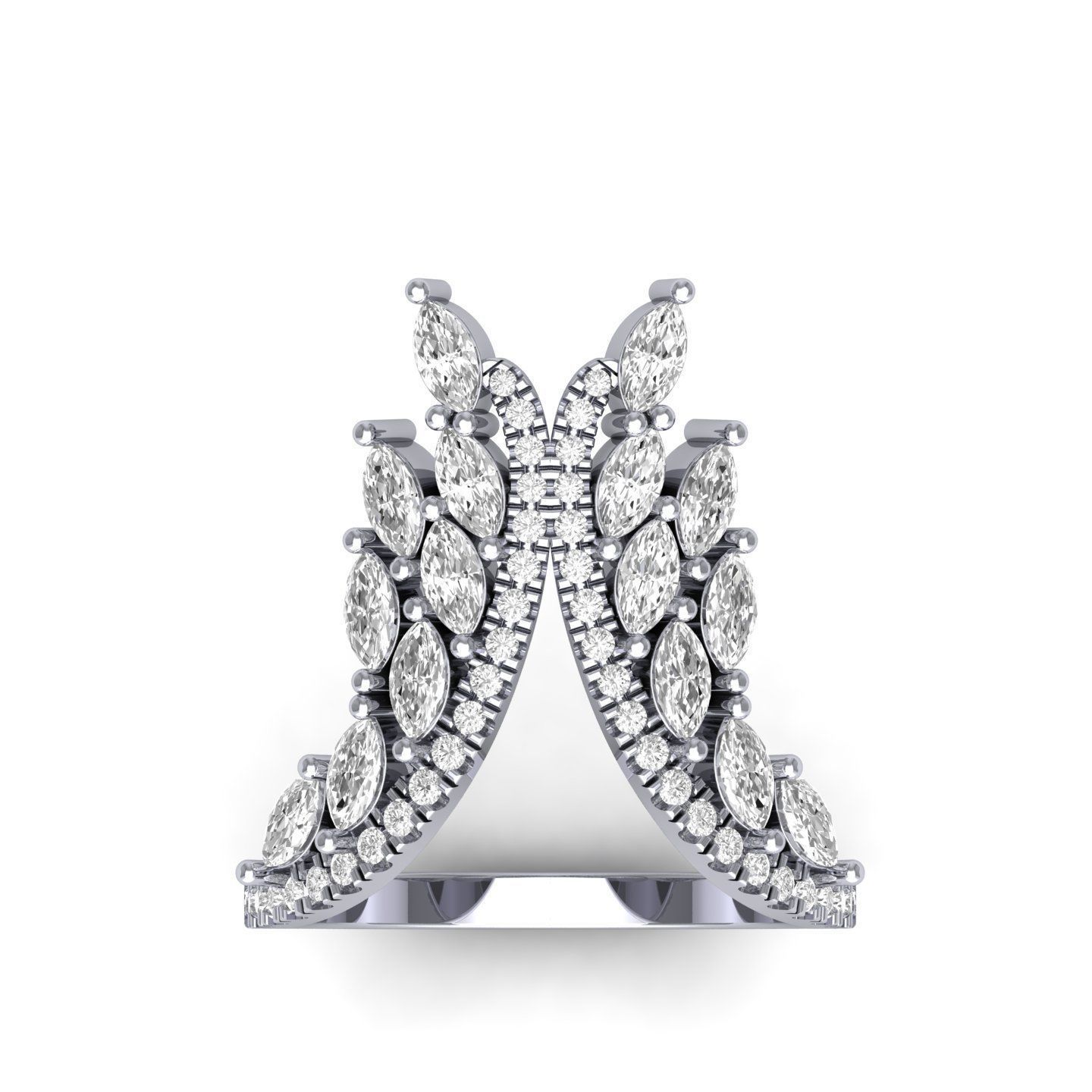 Wedding Ring 3D print model_3