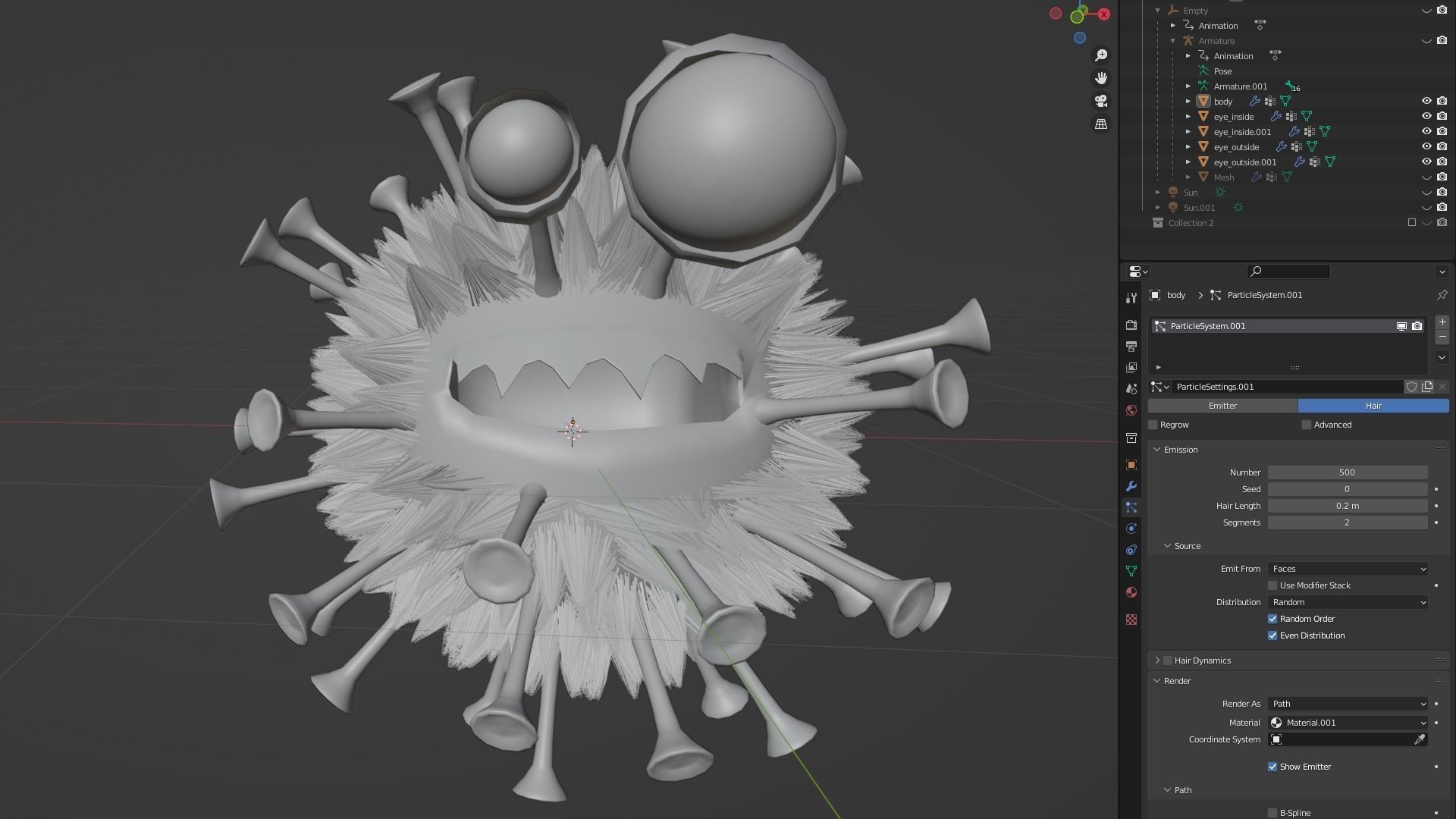 microbe 4 virus Low-poly 3D model_3