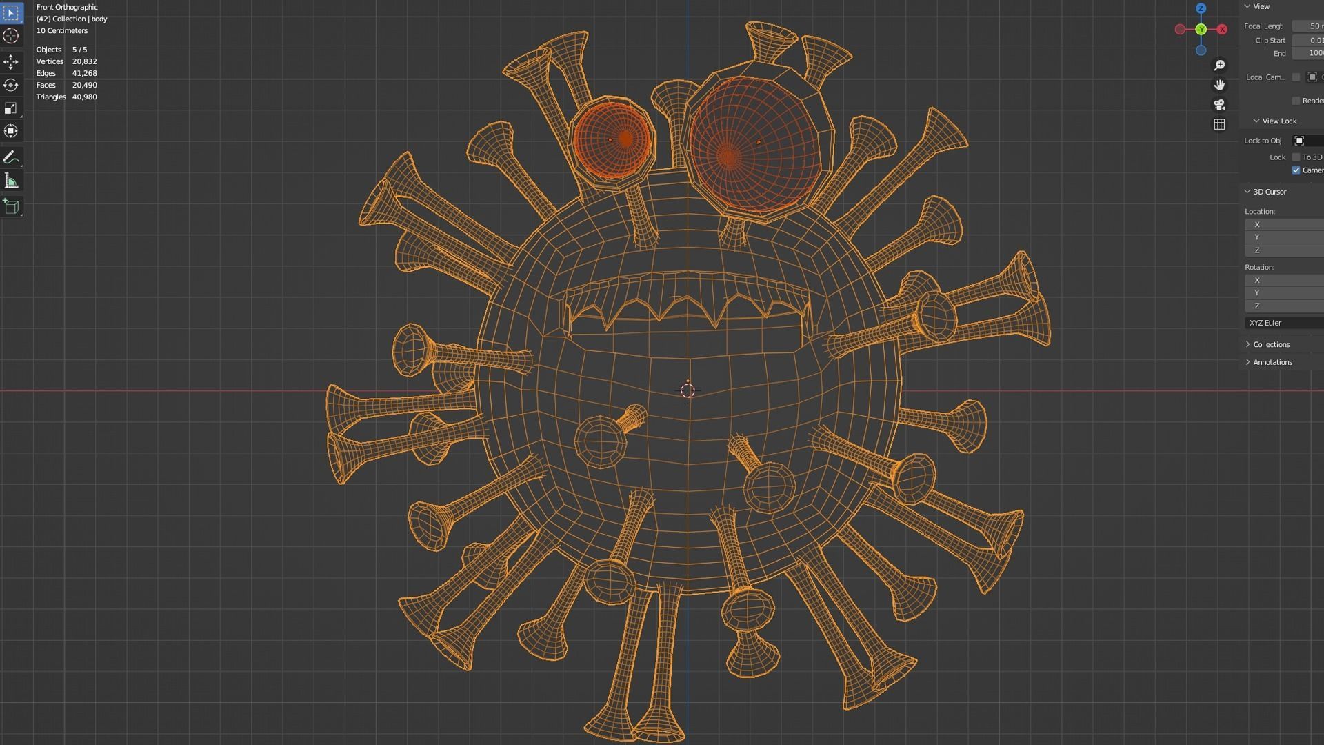 microbe 4 virus Low-poly 3D model_11