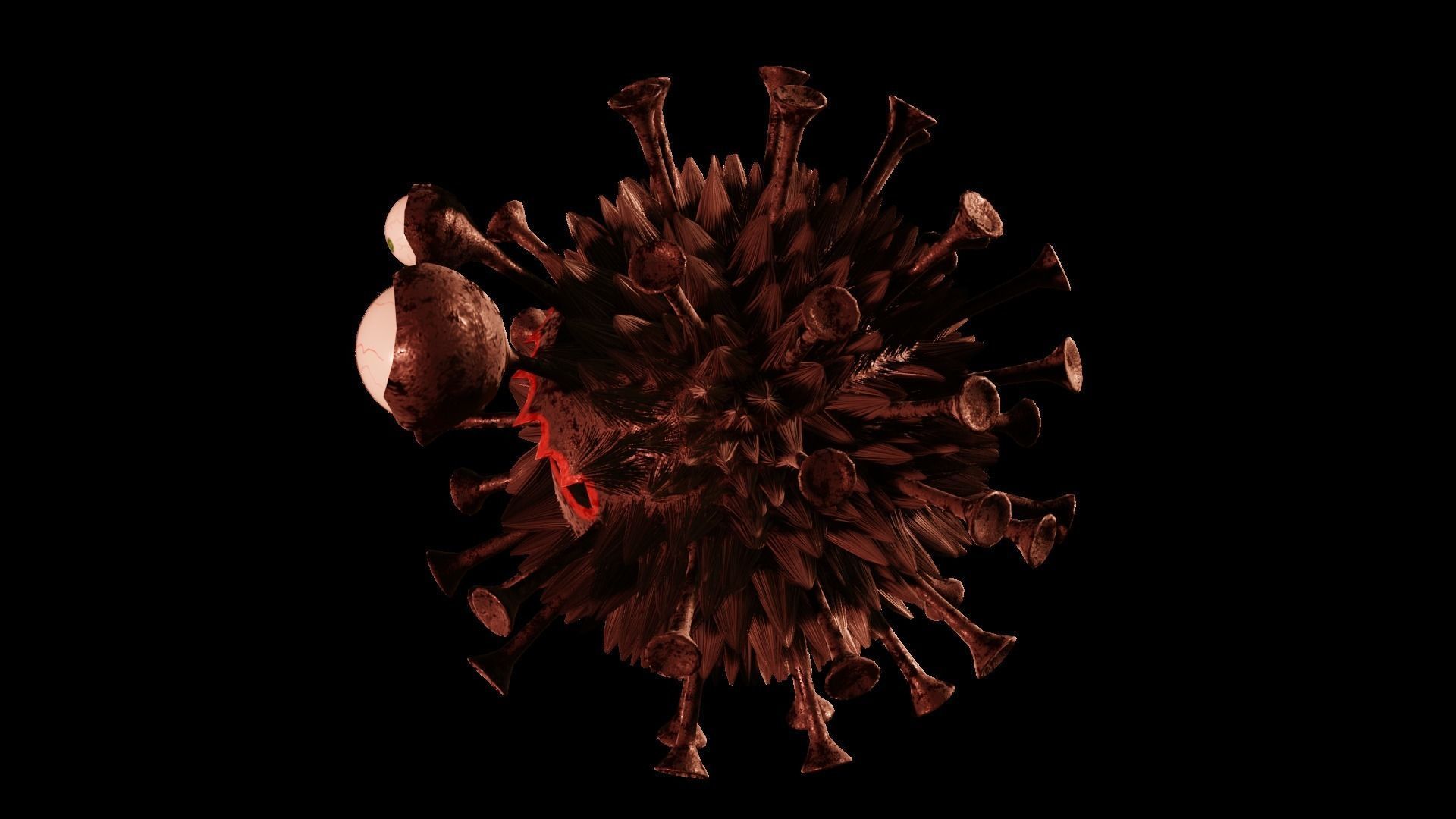 microbe 4 virus Low-poly 3D model_8