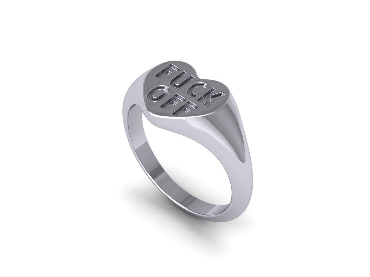 Fuck off Ring 3D print model_3
