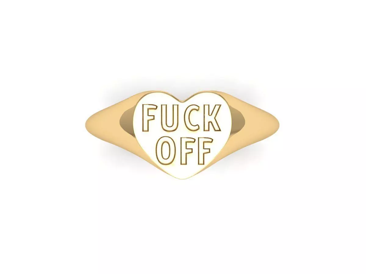 Fuck off Ring 3D print model_0