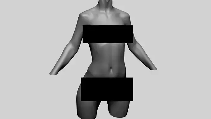 Stylized Female Torso Printable A 3D print model
