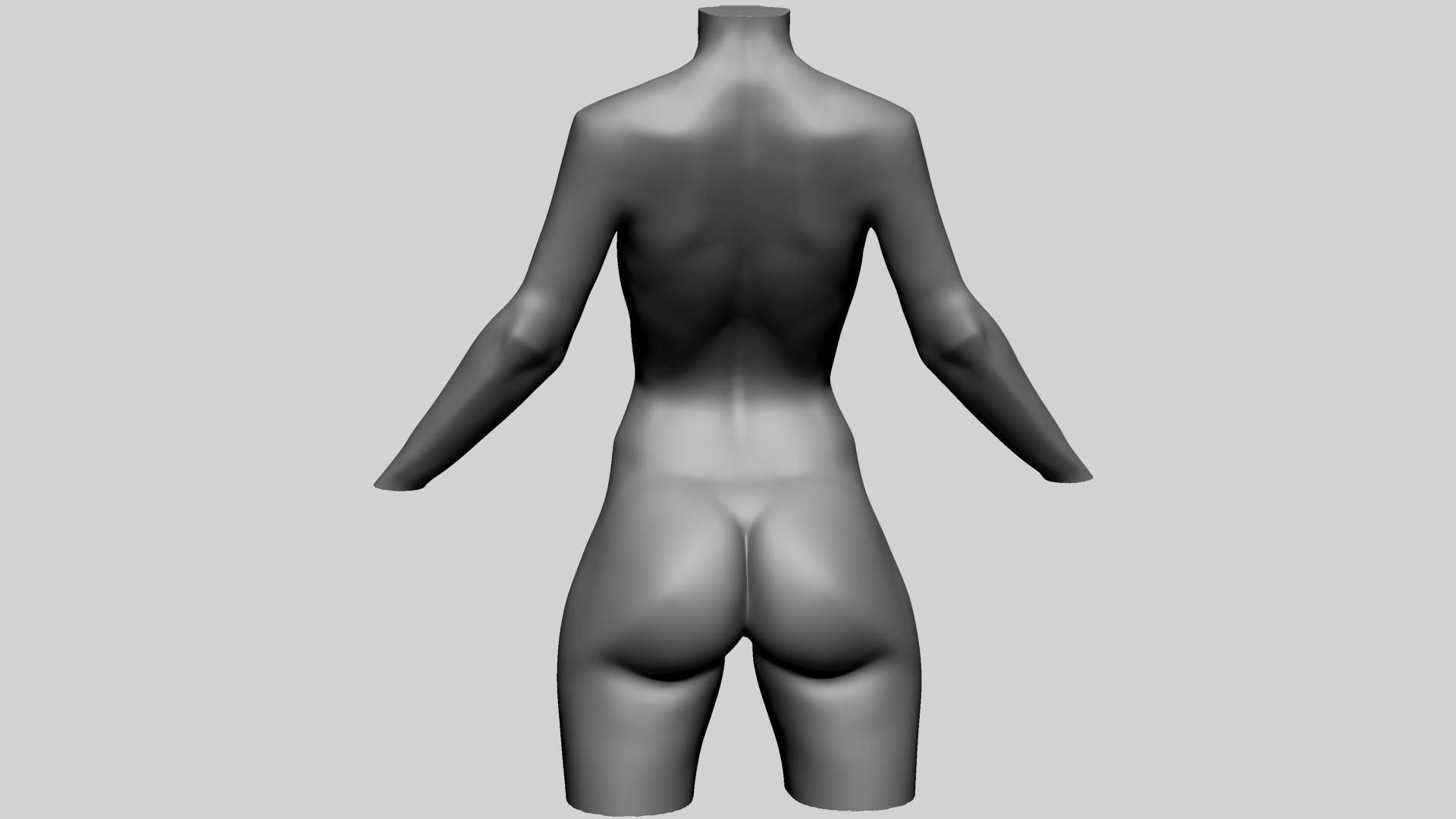 Stylized Female Torso Printable A 3D print model_5