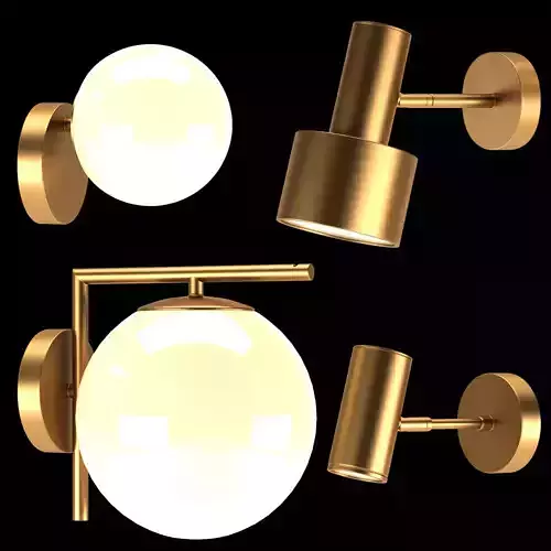 Contemporary foyer wall lighting 3D model