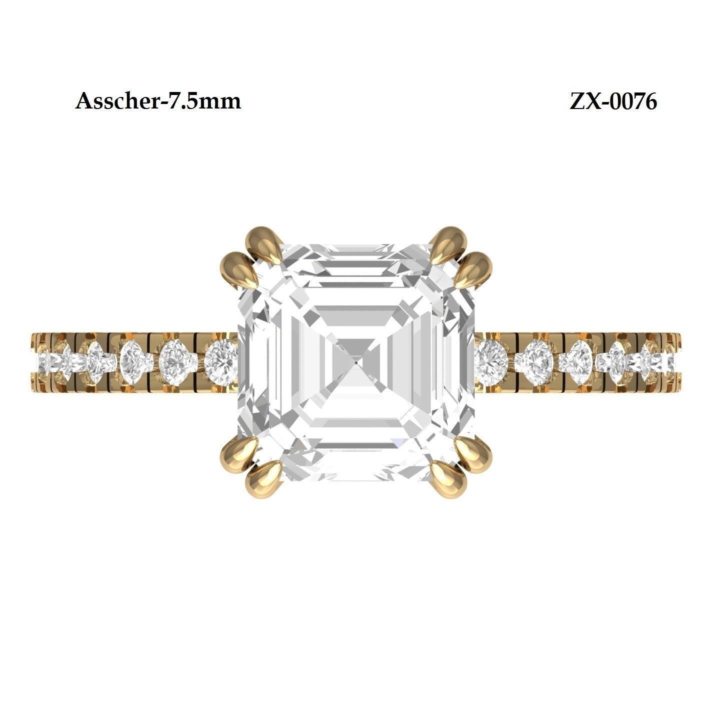 Wedding Ring 3D print model_6