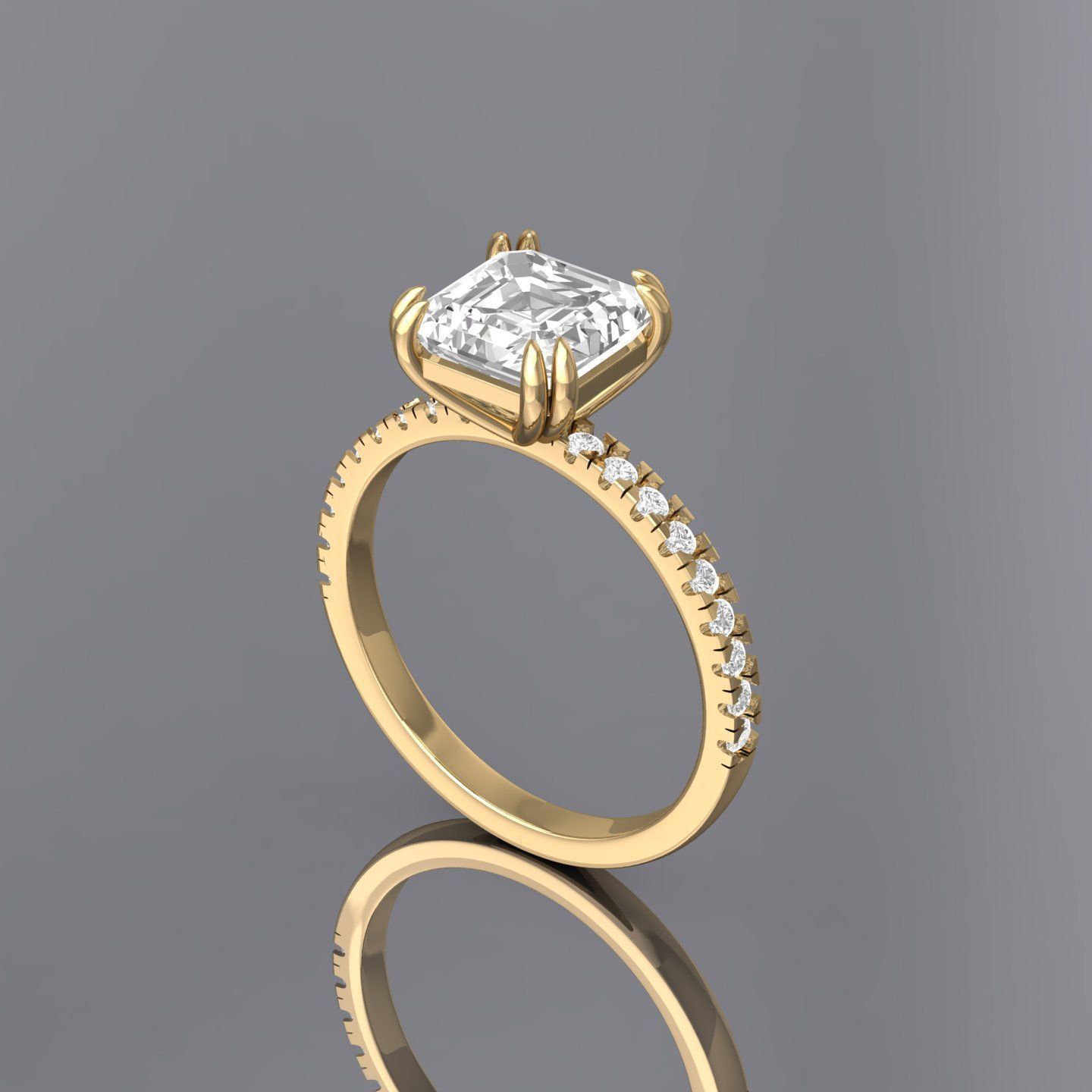 Wedding Ring 3D print model_3