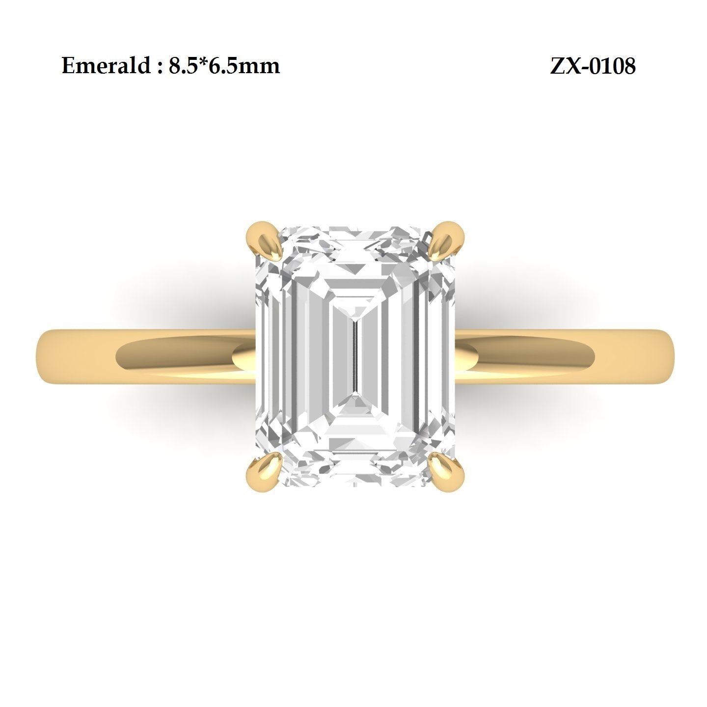 Wedding Ring 3D print model_6