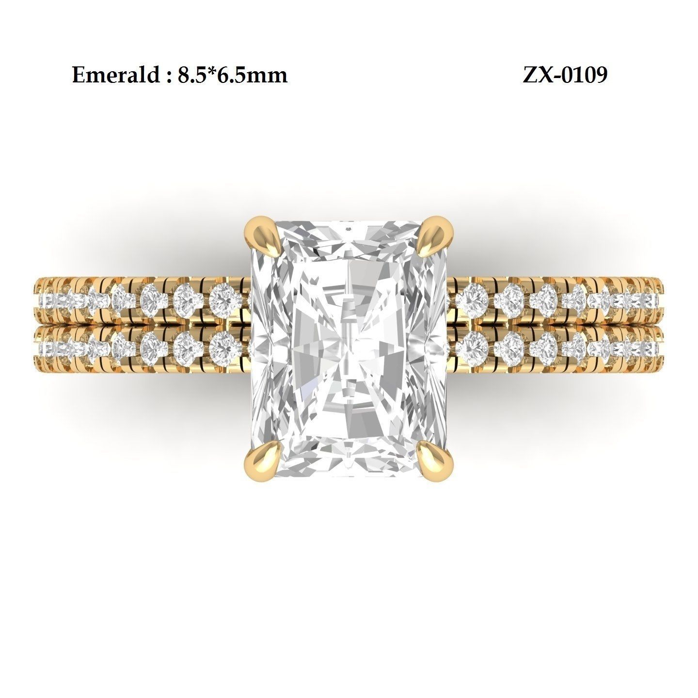 Wedding Ring 3D print model_9