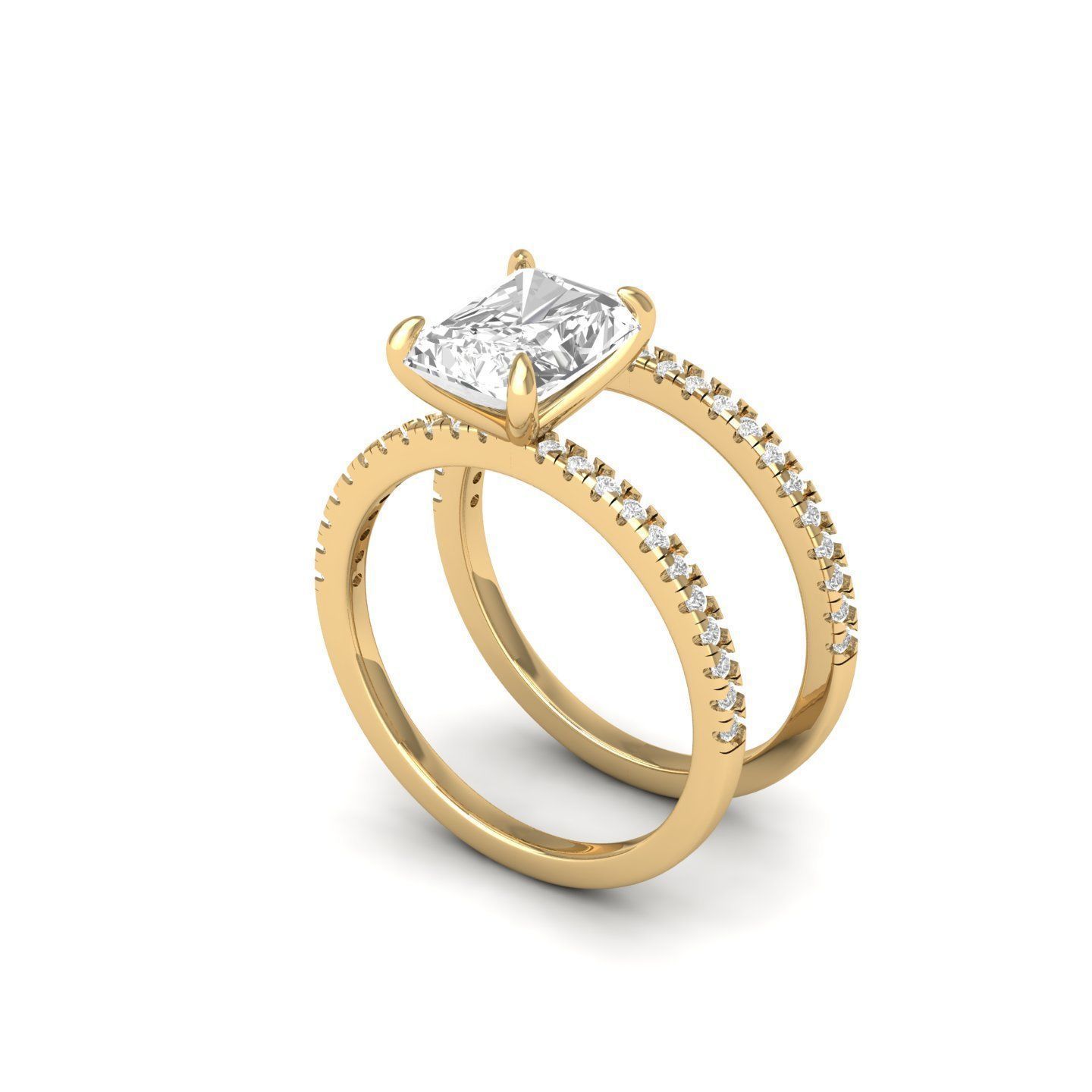 Wedding Ring 3D print model_6