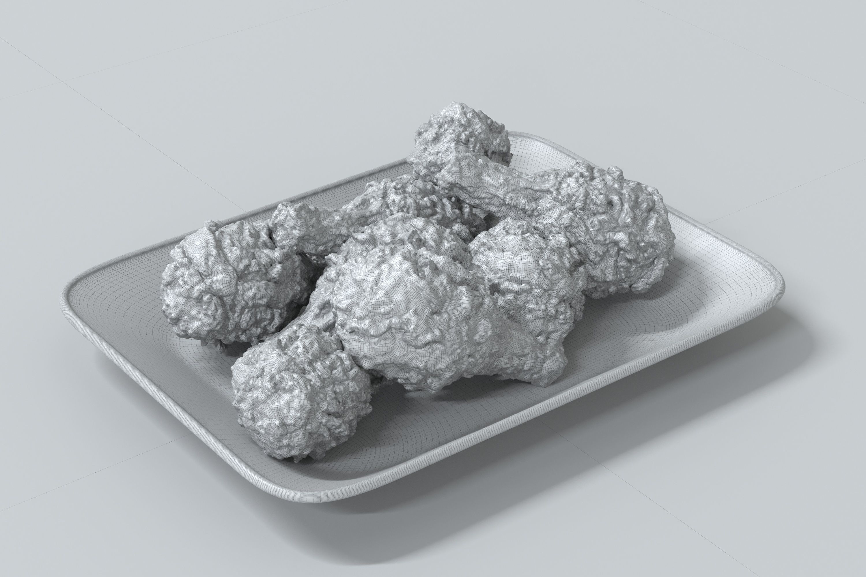 Fried Chicken 3D model_6