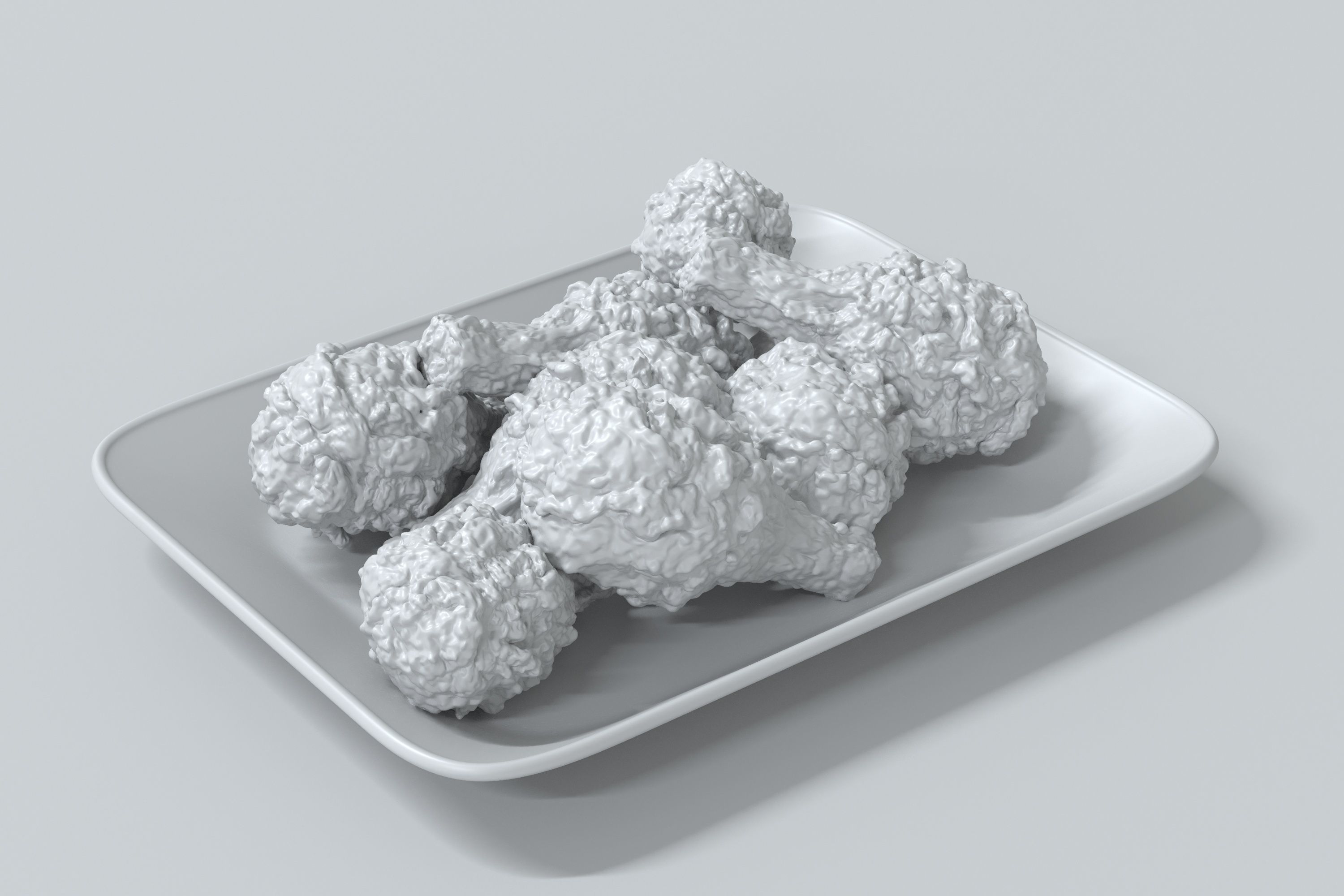Fried Chicken 3D model_5