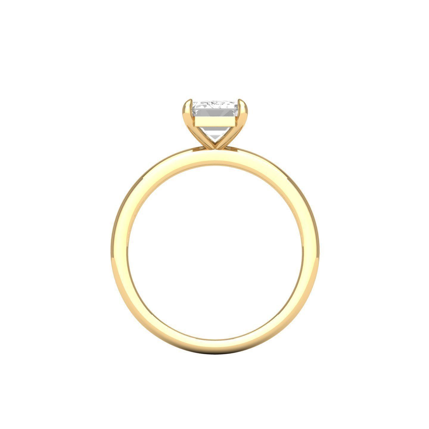 Emerald Solitaire Ring 3D print model_5