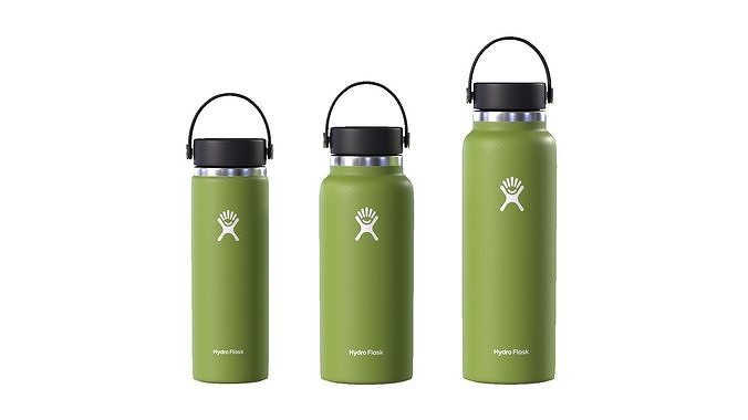 Hydro Flask in green Low-poly 3D model 3